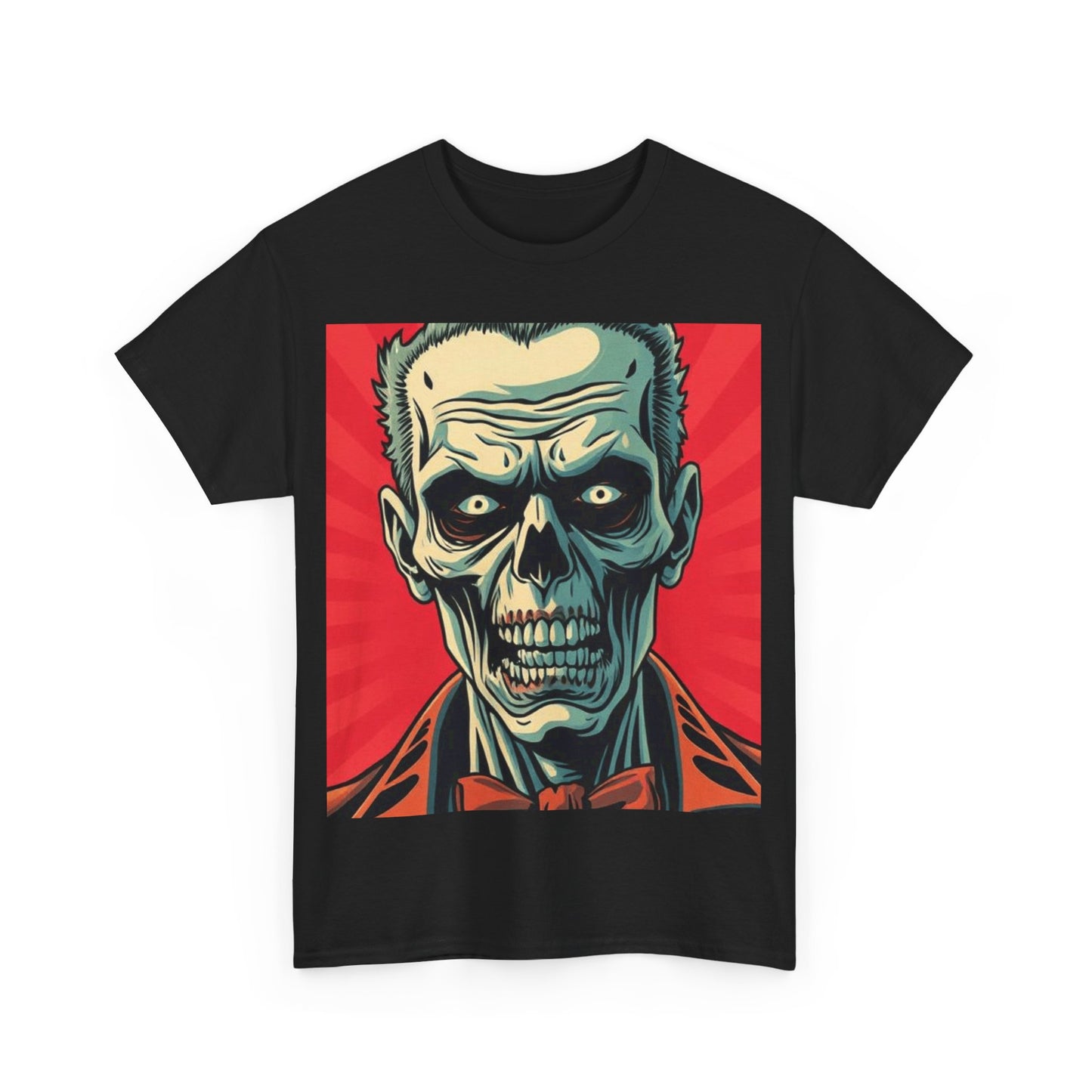 UK - Halloween Skelton Graphic Tee - Unisex Heavy Cotton Shirt