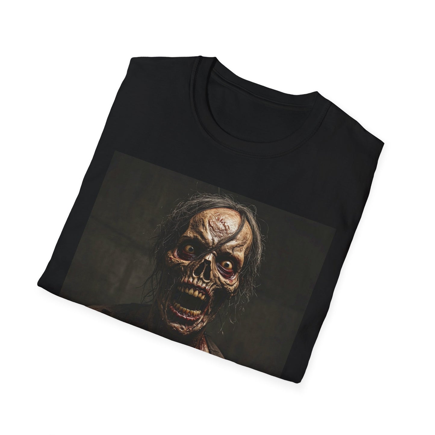 Apocalyptic Portrait Tee, bold, decaying zombie graphic