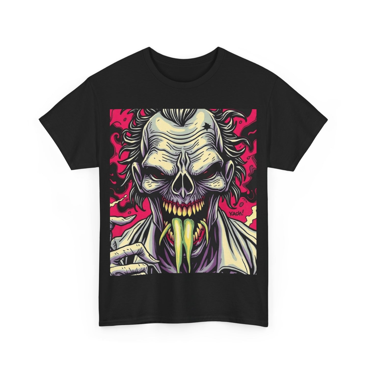 UK - Graphic Horror T-Shirt - Unisex Heavy Cotton Tee with Skull Design