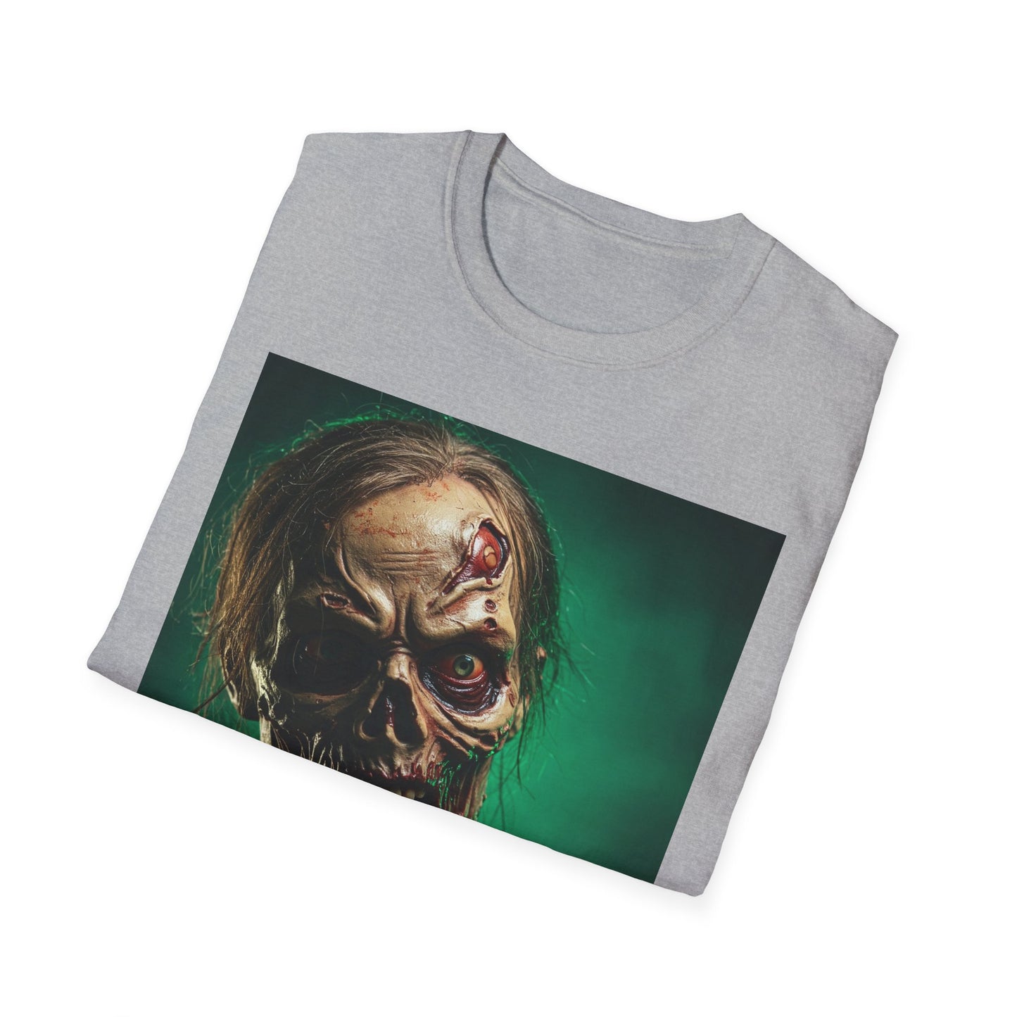 Apocalyptic Portrait Tee, bold, decaying zombie graphic