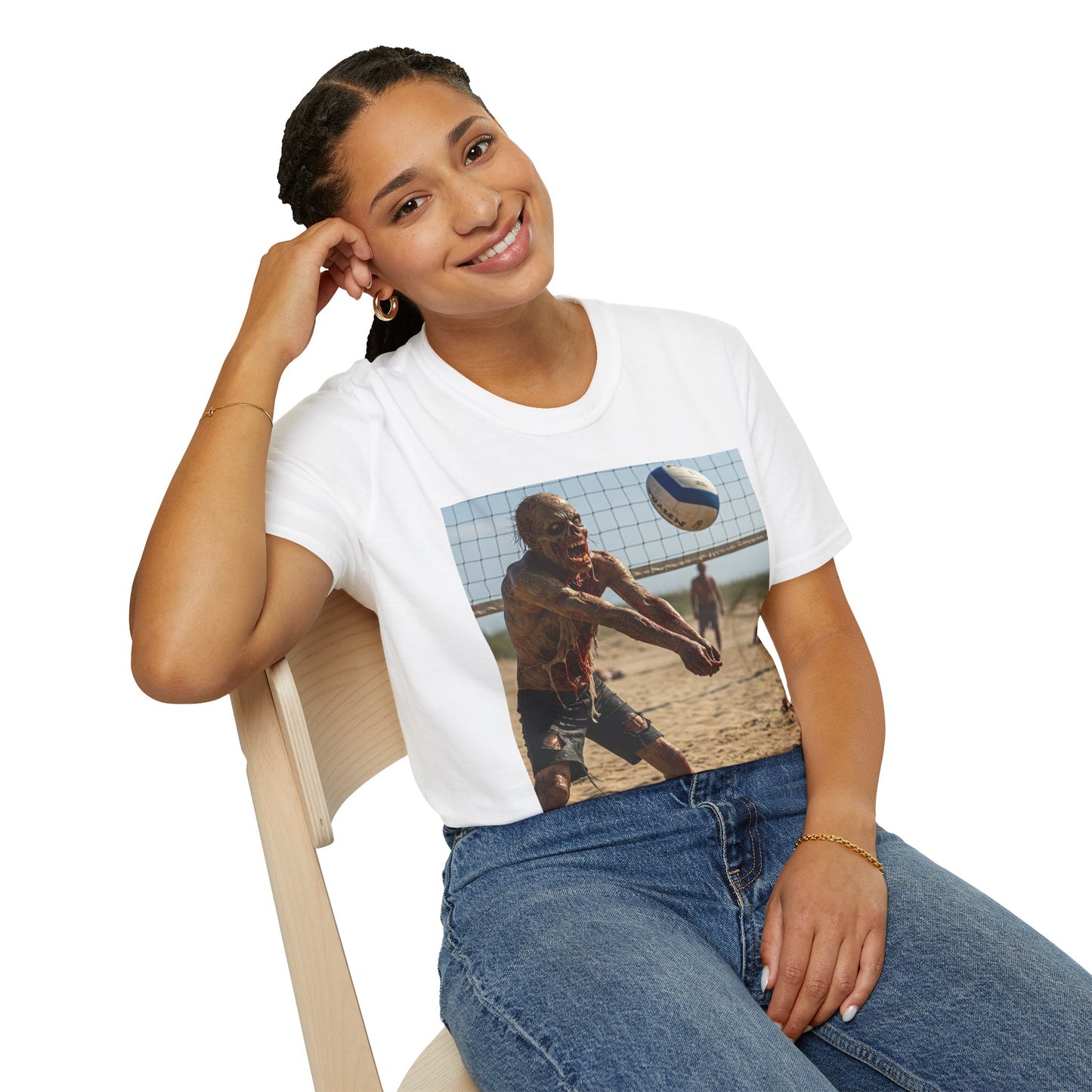 Beach Volleyball Unisex Softstyle T-Shirt - Perfect for Summer Fun and Sports Lovers