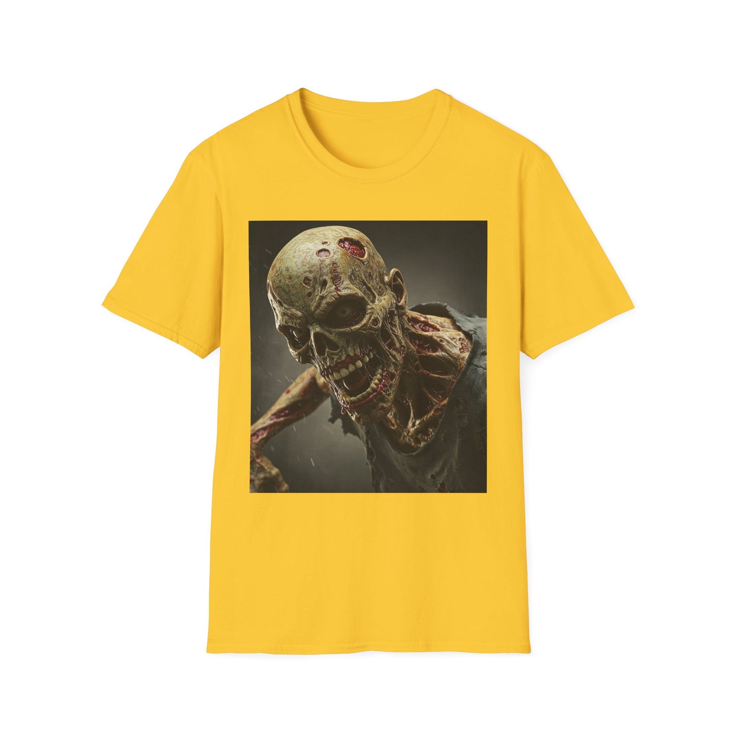 Zombie Skull Unisex Softstyle T-Shirt - Spooky Halloween Tee