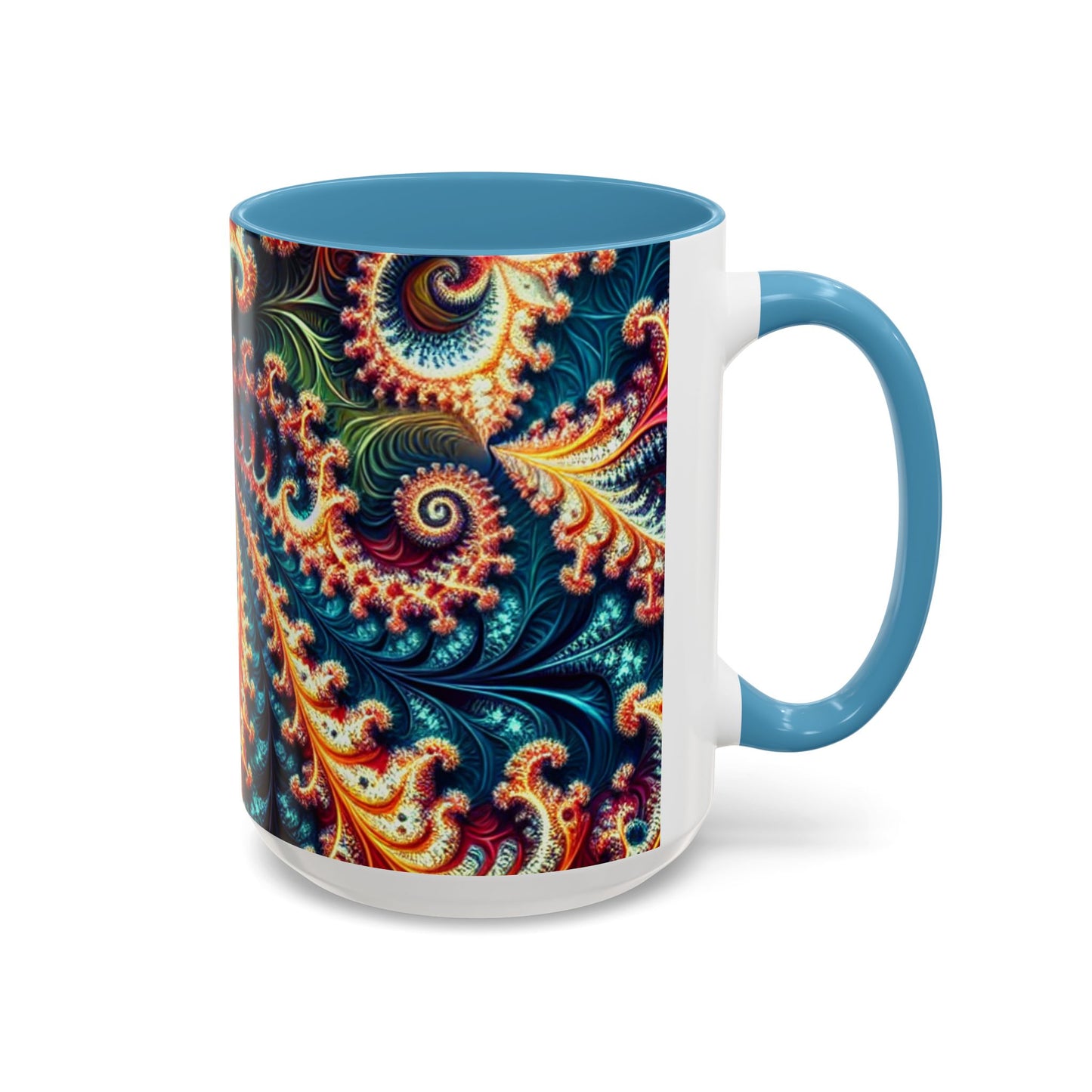 Vibrant Swirl Accent Coffee Mug - 11oz & 15oz
