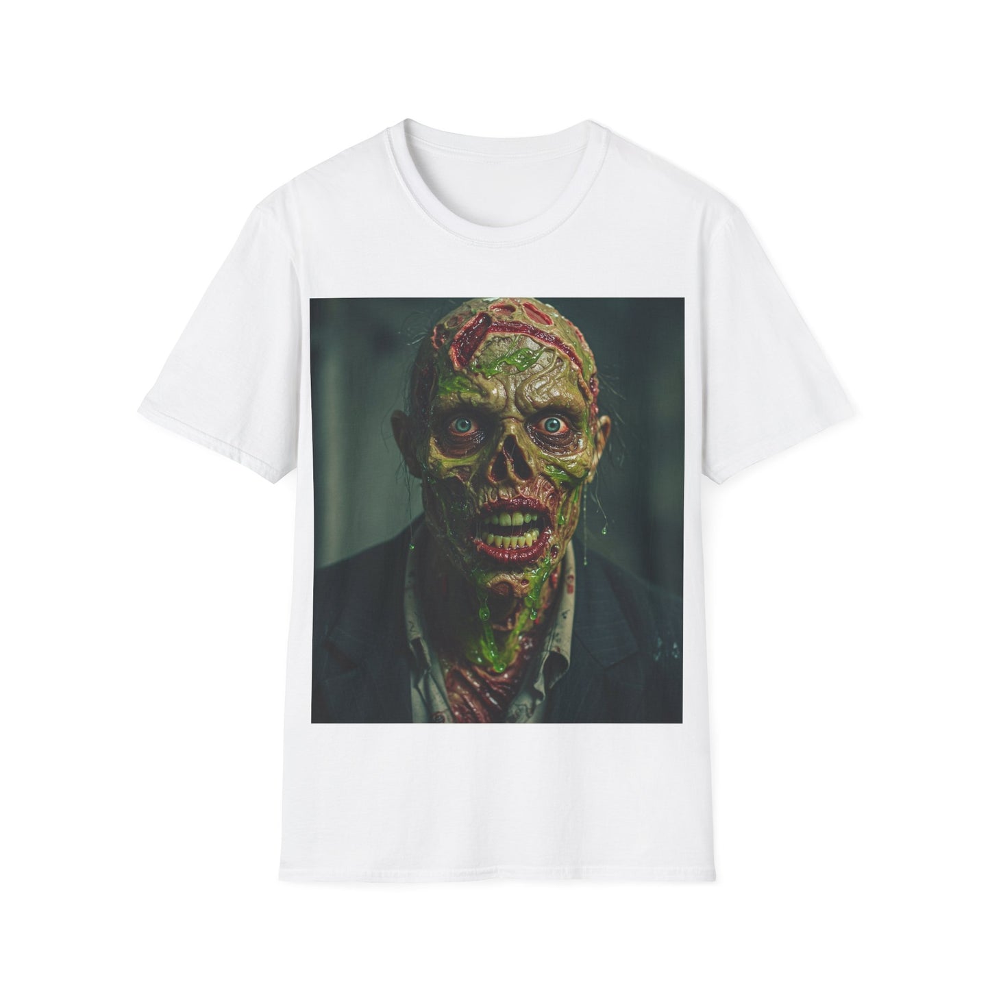 UK - Zombie Horror Apocalyptic Portrait Tee, bold, decaying zombie graphic