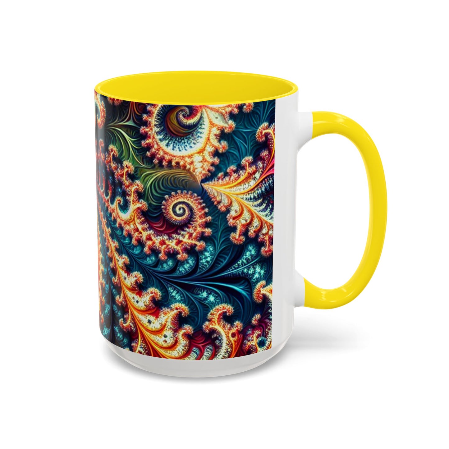 Vibrant Swirl Accent Coffee Mug - 11oz & 15oz