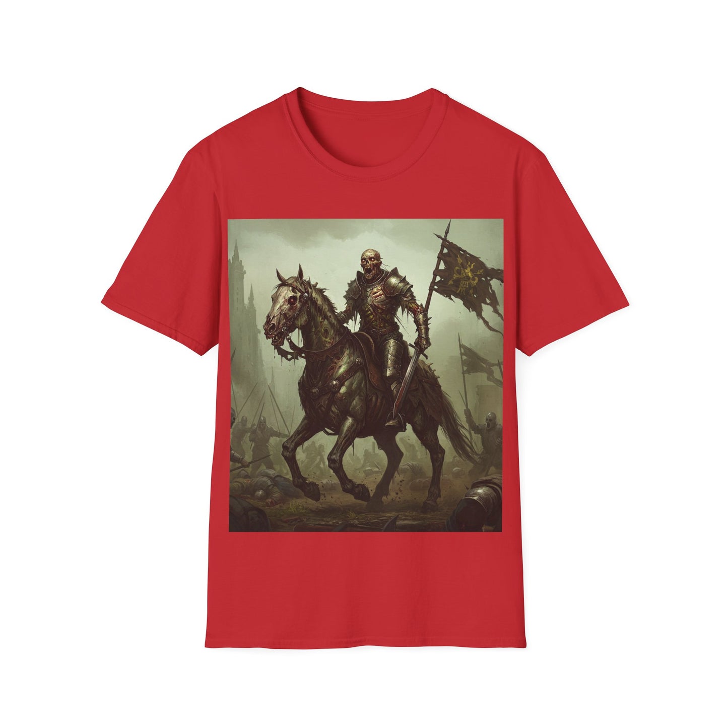 UK - Epic Knight Riding T-Shirt - Unisex Fantasy Graphic Tee