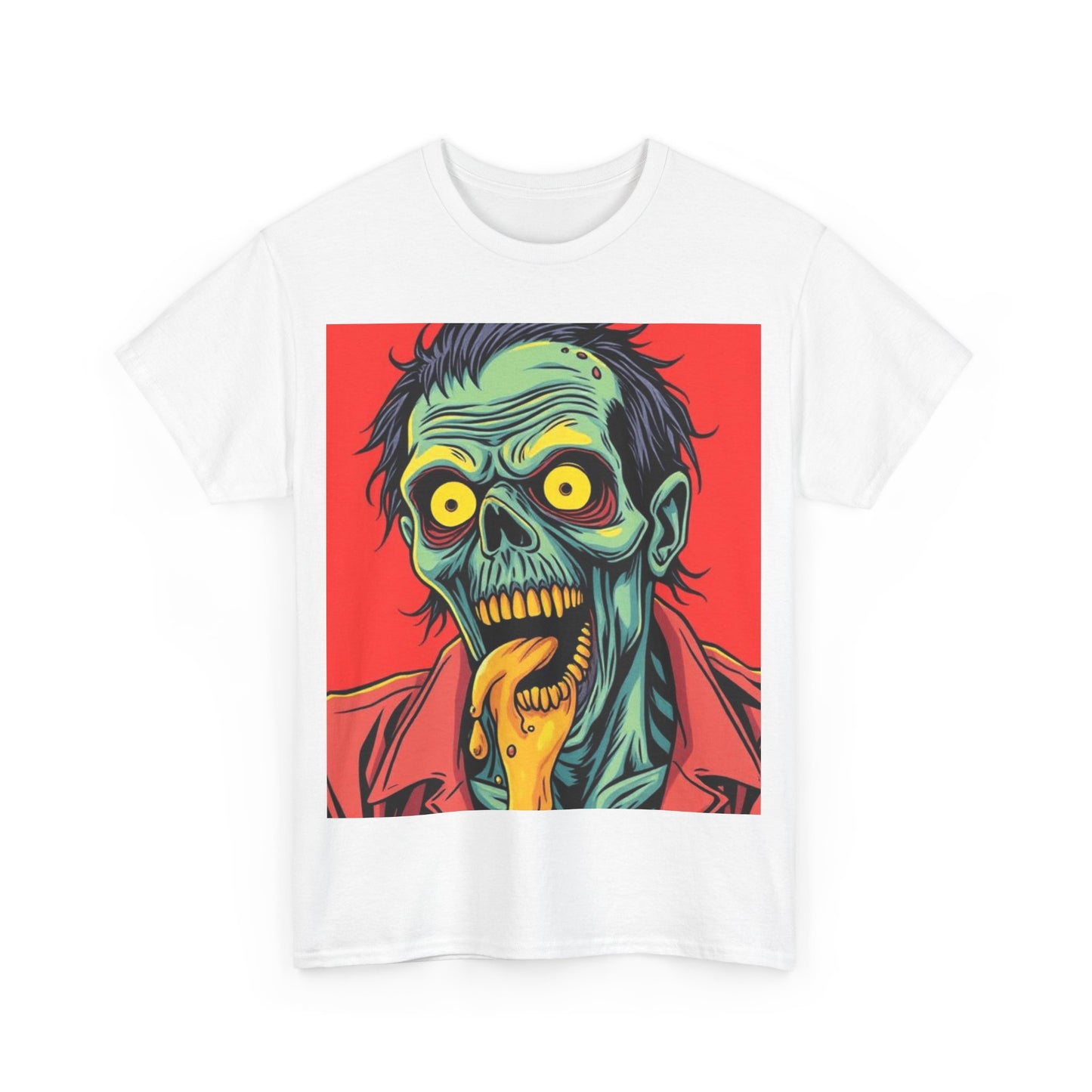 UK - Zombie Graphic Unisex Heavy Cotton Tee - Spooky Halloween Shirt