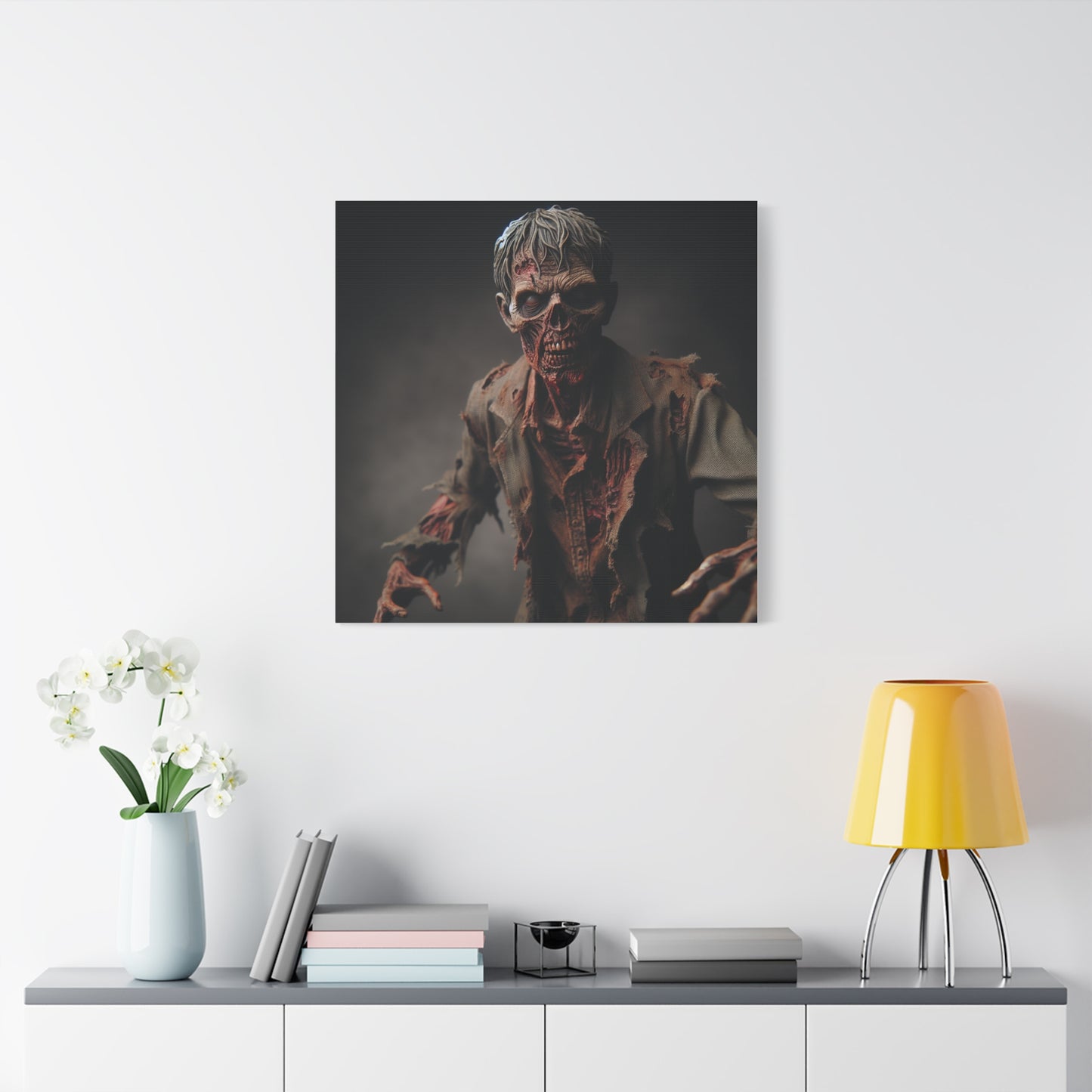 Zombie Art Canvas - Horror Wall Decor for Halloween