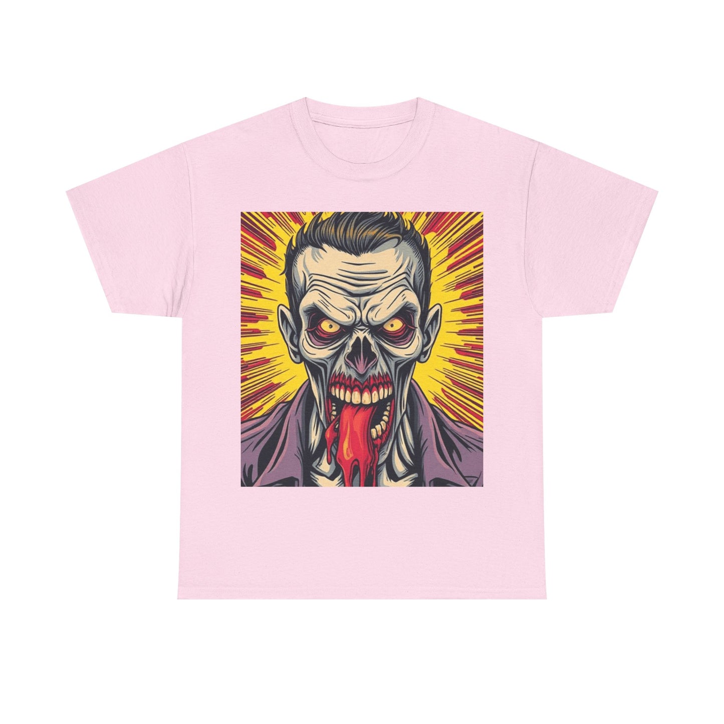 UK - Zombie Horror Graphic Unisex Heavy Cotton Tee - Perfect for Halloween and Fans of Spooky Style