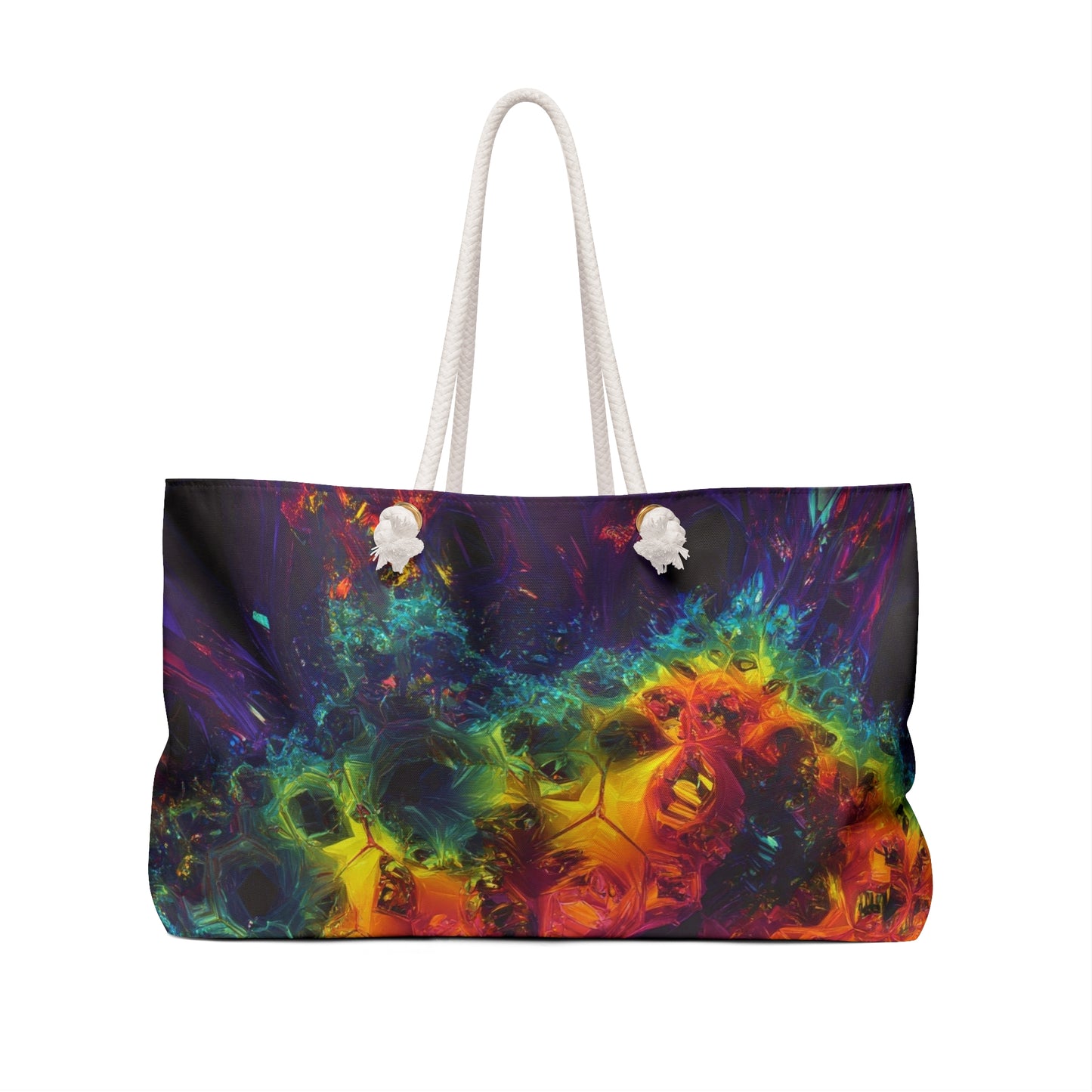Vibrant Abstract Weekender Bag - Colorful Travel Tote for Adventurers
