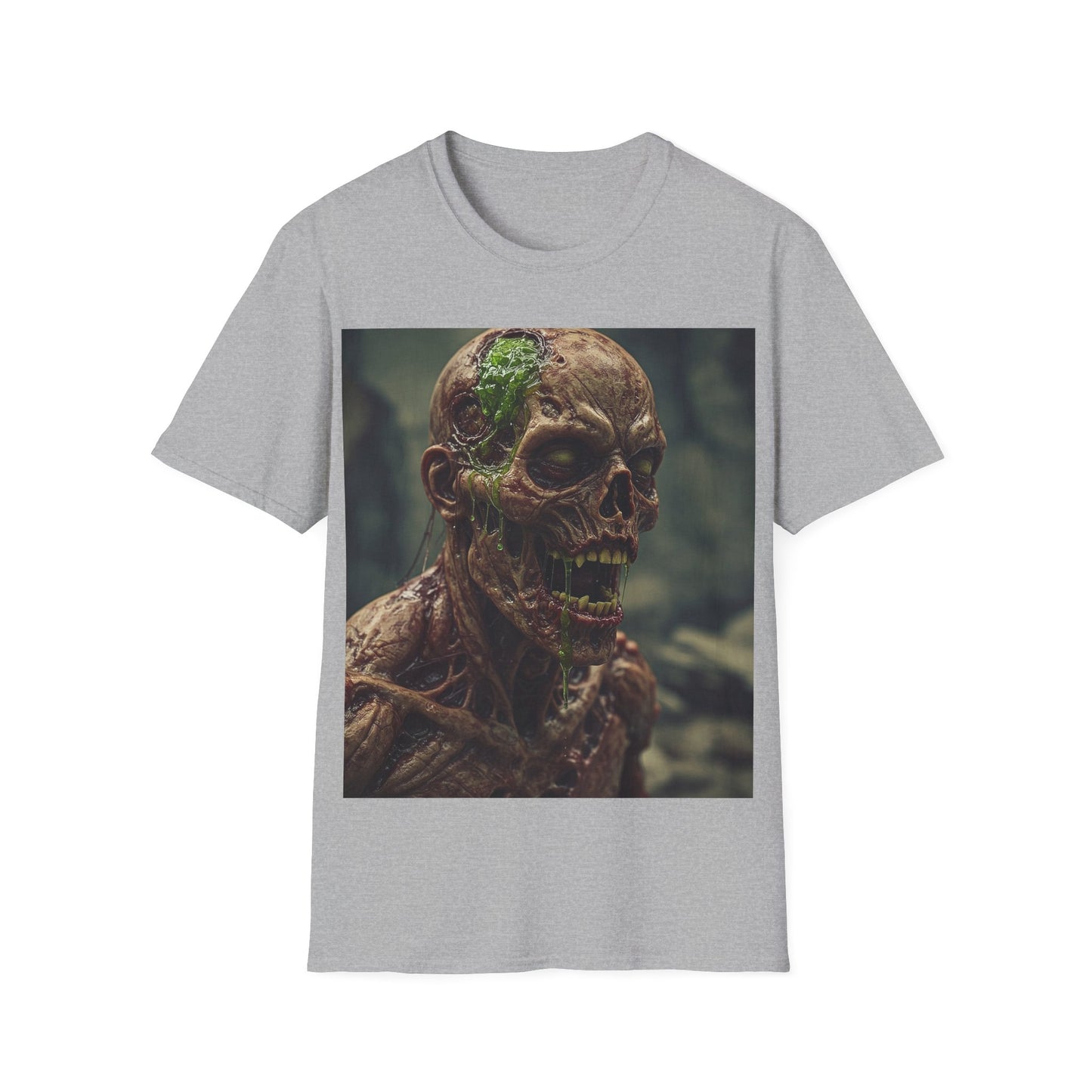UK - Unisex Softstyle T-Shirt - Skeletal Creepy Art Design
