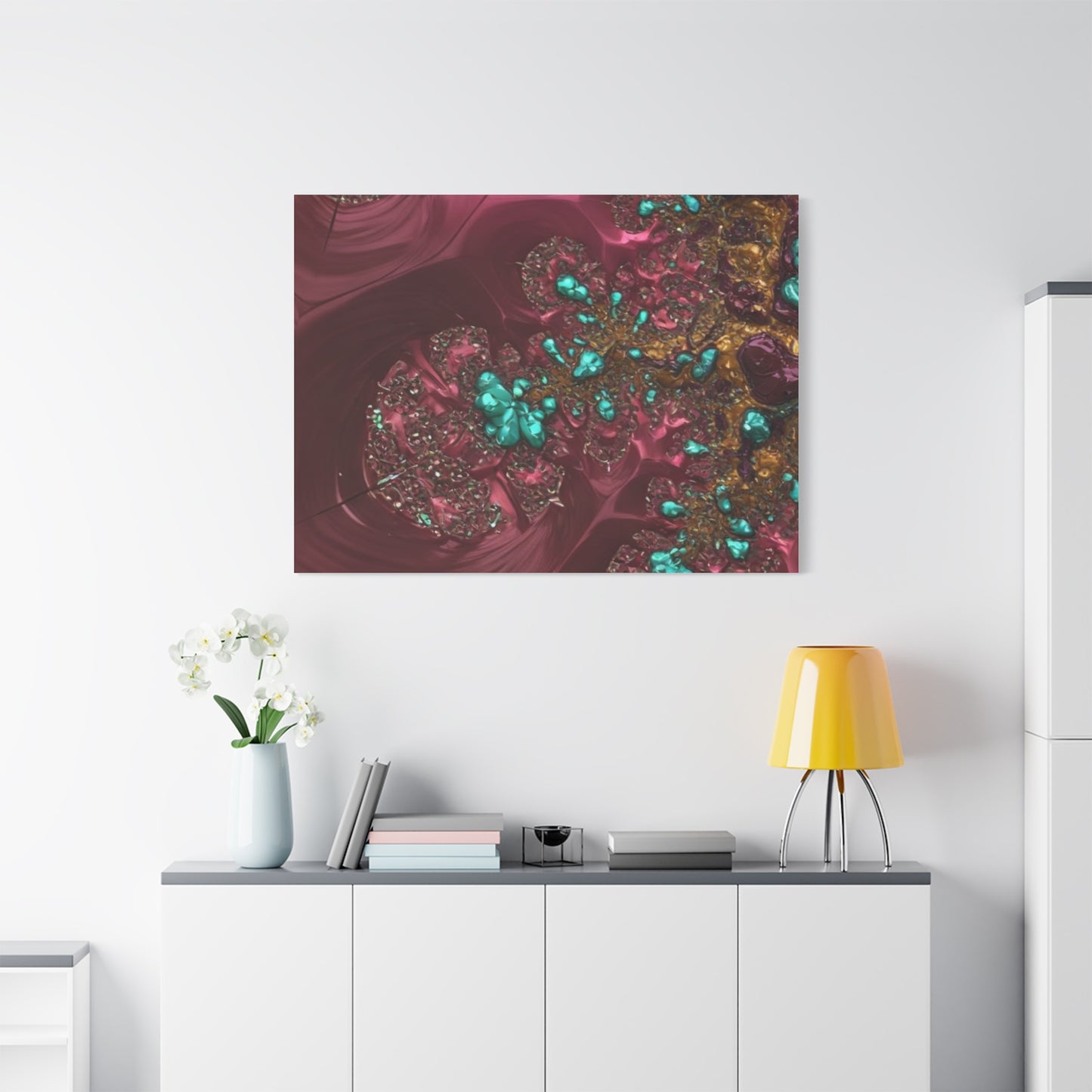 Abstract Art Canvas Print - Vibrant Fractal Design for Home Decor