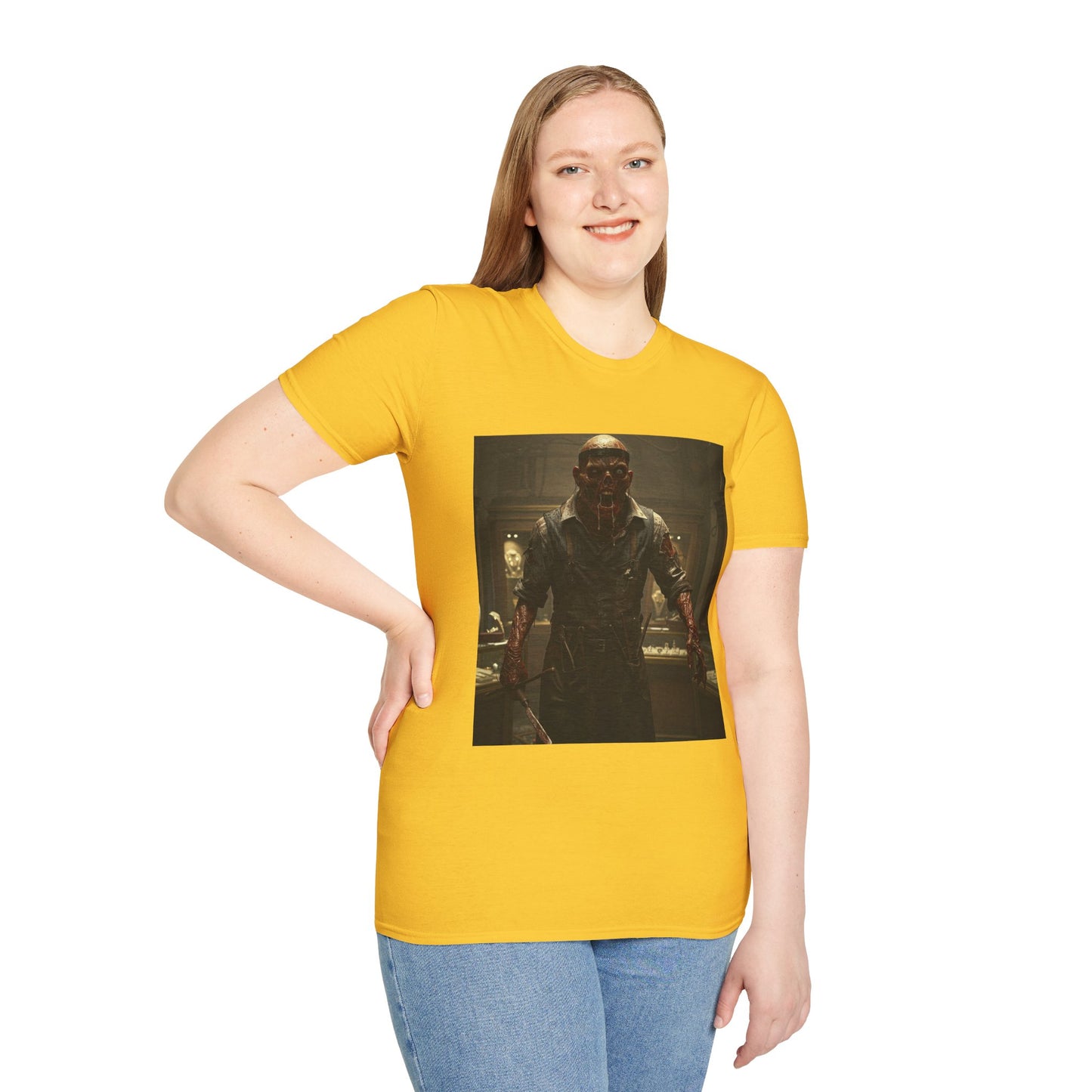 Unisex Horror-Themed Softstyle T-Shirt - Perfect for Halloween and Cosplay