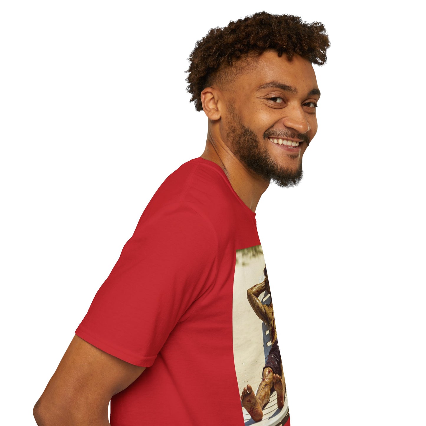 Chillin' Skeleton Unisex Softstyle T-Shirt - Perfect for Halloween & Casual Wear