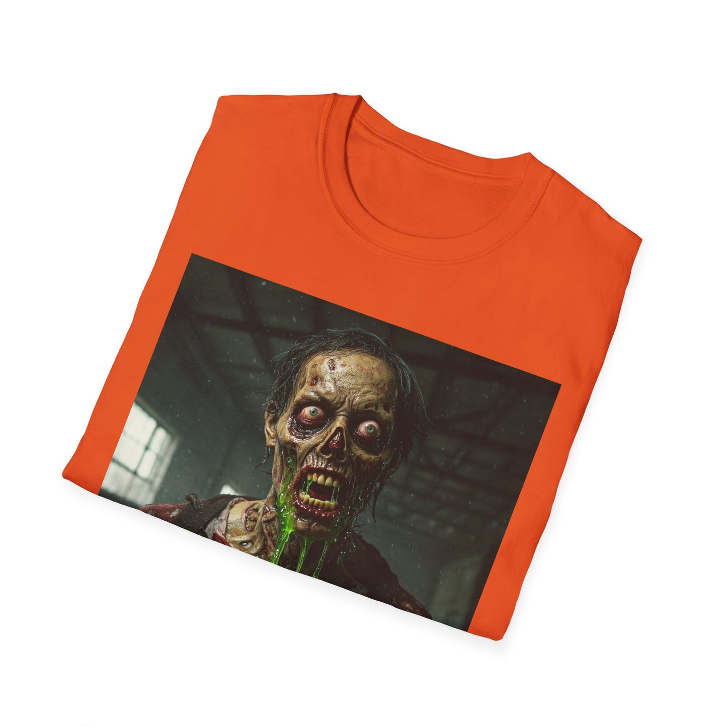 Apocalyptic Portrait Tee, bold, decaying zombie graphic