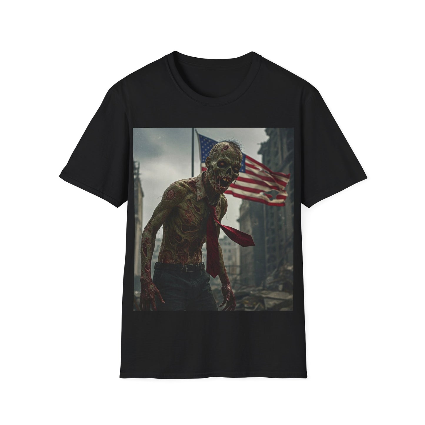 UK - Zombie Apocalypse Unisex Softstyle T-Shirt - Perfect for Halloween & Horror Fans