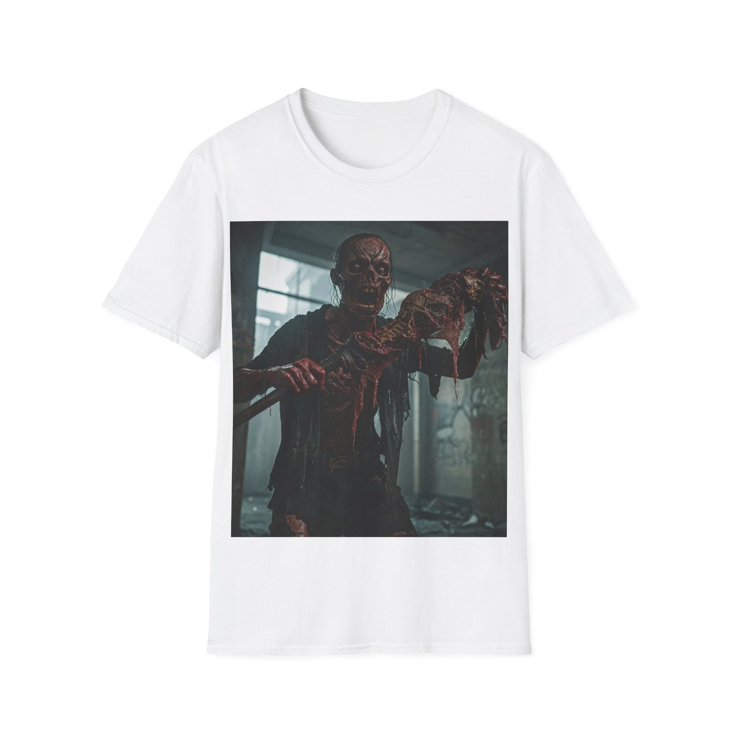 UK - Creepy Zombie Graphic Unisex T-Shirt - Perfect for Halloween & Horror Fans