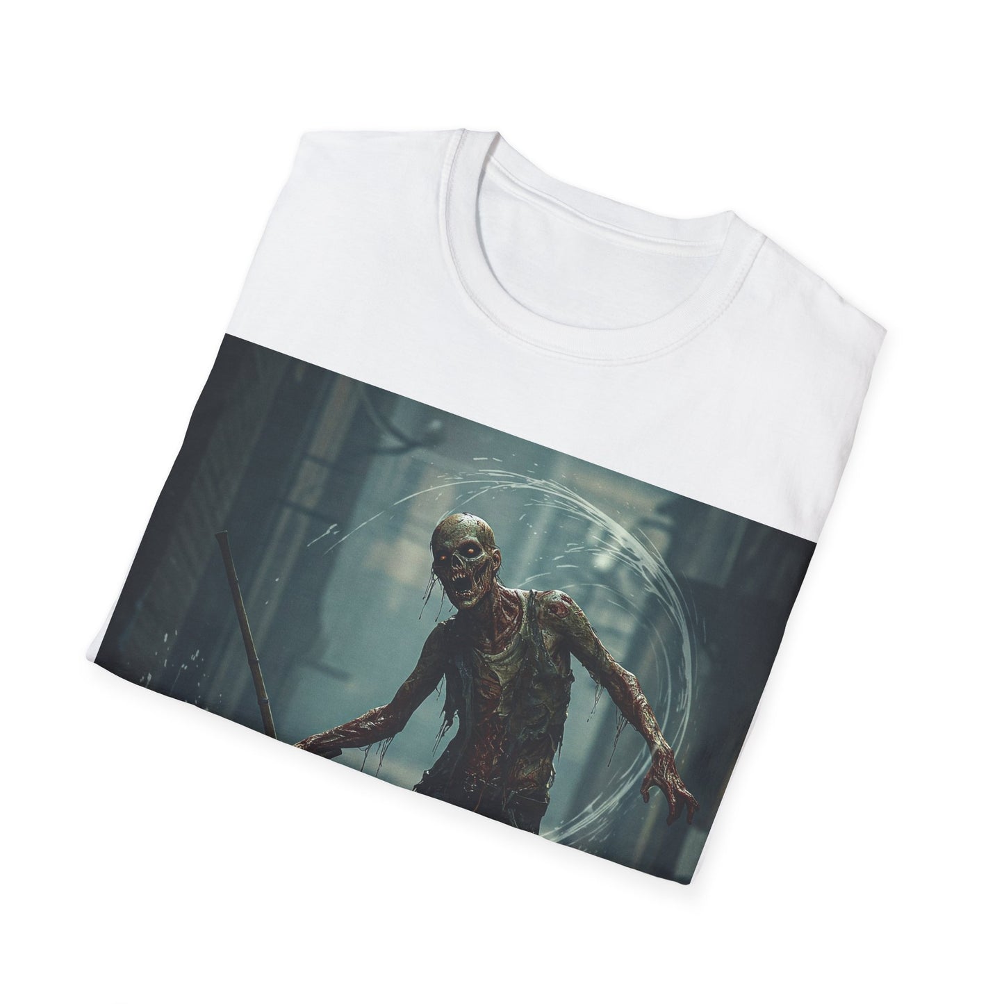UK - Unisex Softstyle Horror Graphic T-Shirt - Spooky Monster Design