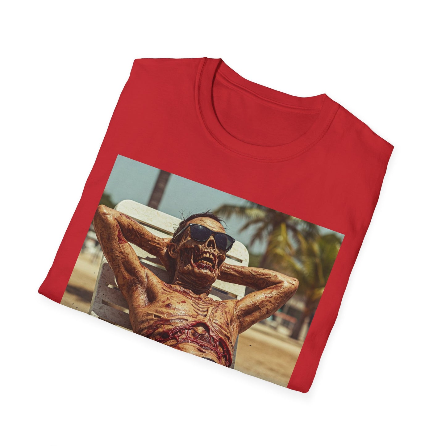 Chill Skeleton Apocalyptic Portrait Tee, bold, decaying zombie graphic