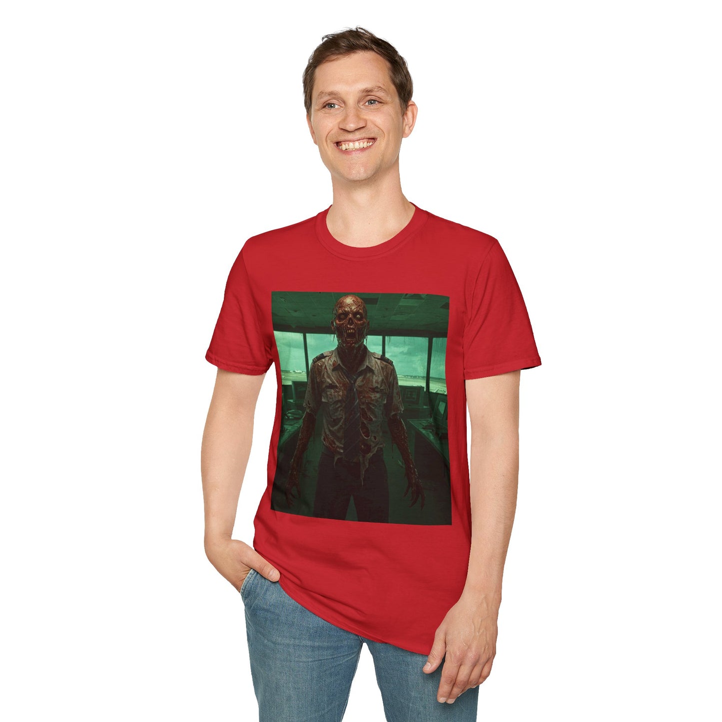 Unisex Softstyle Zombie Graphic Tee - Perfect for Halloween and Horror Fans