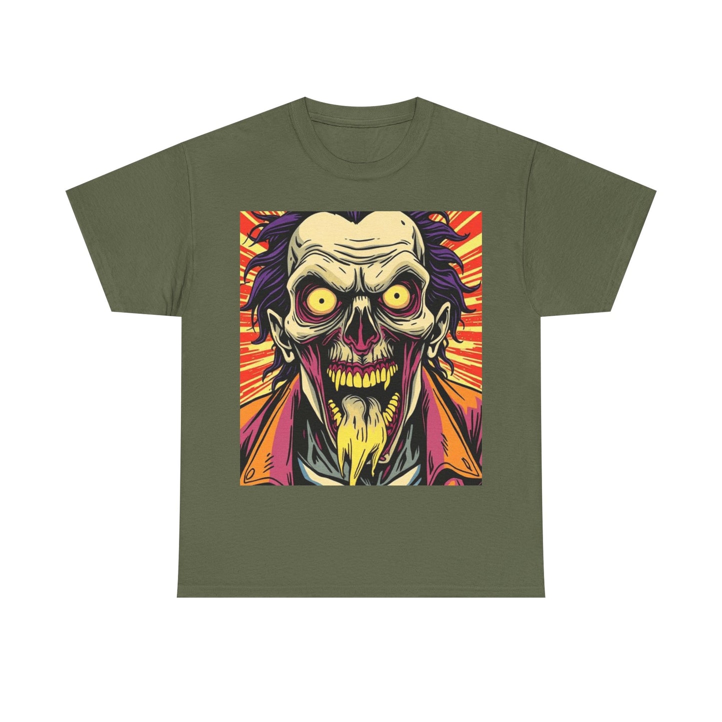 UK - Spooky Graphic Unisex Heavy Cotton Tee - Halloween Inspired Design