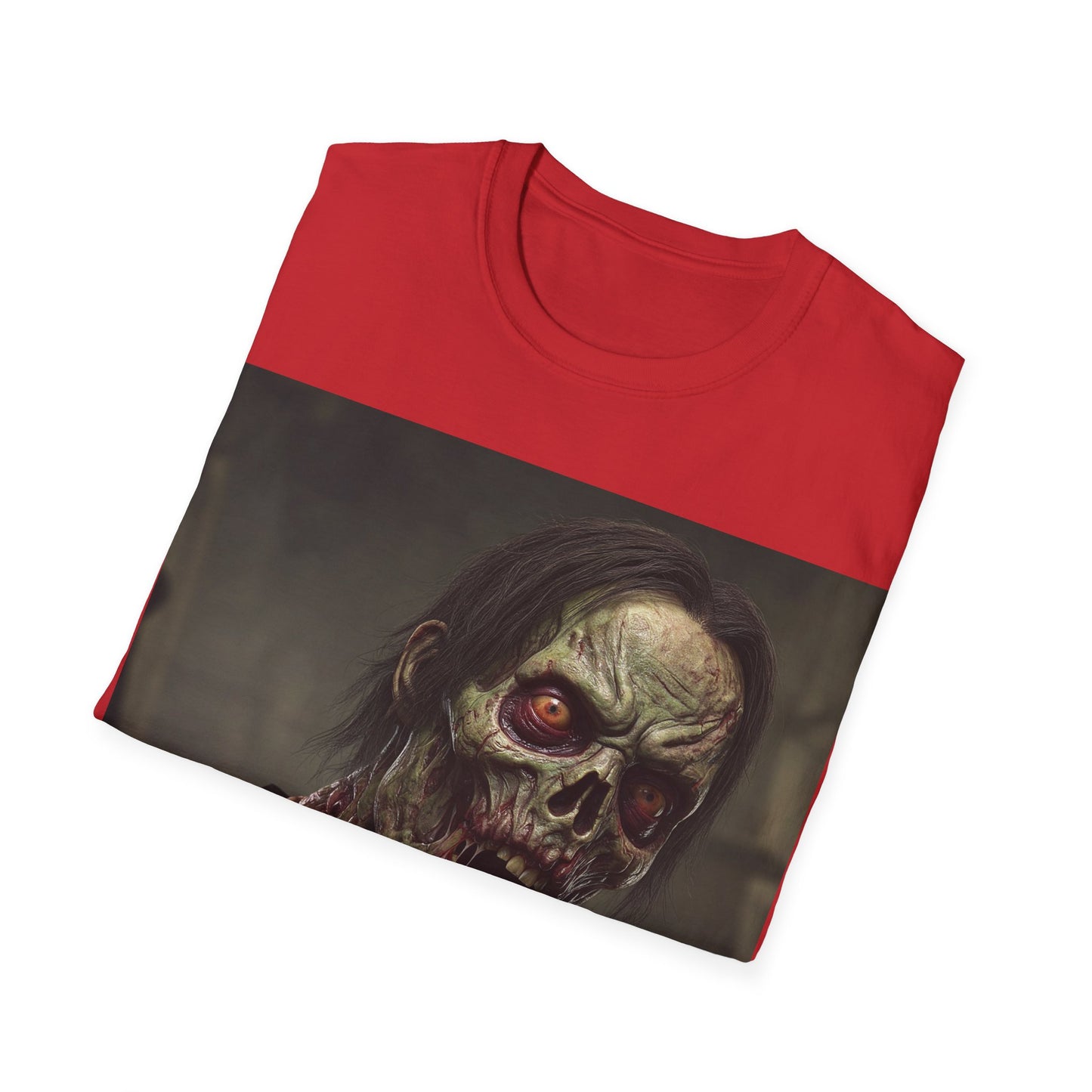 UK - Zombie Themed Unisex Softstyle T-Shirt - Perfect for Halloween and Horror Fans