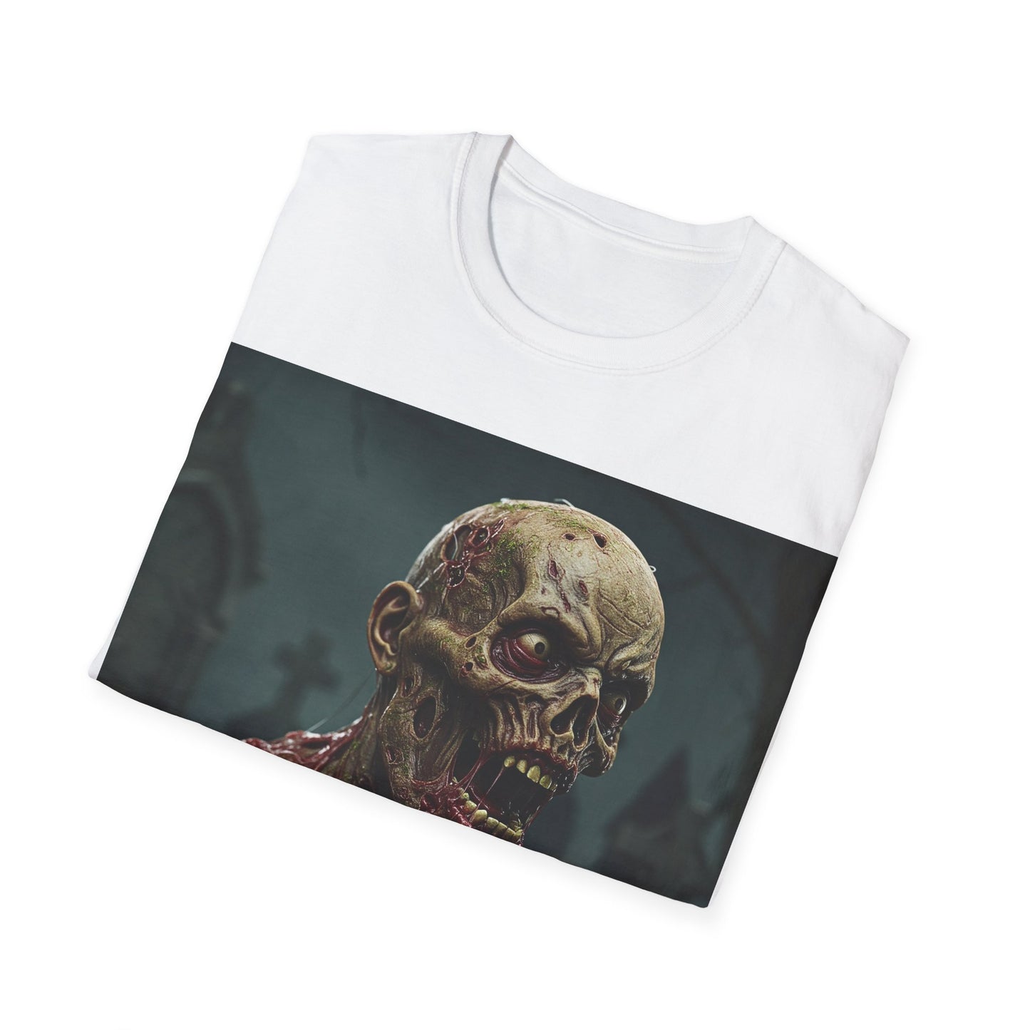 UK - Creepy Zombie Graphic Unisex Softstyle T-Shirt