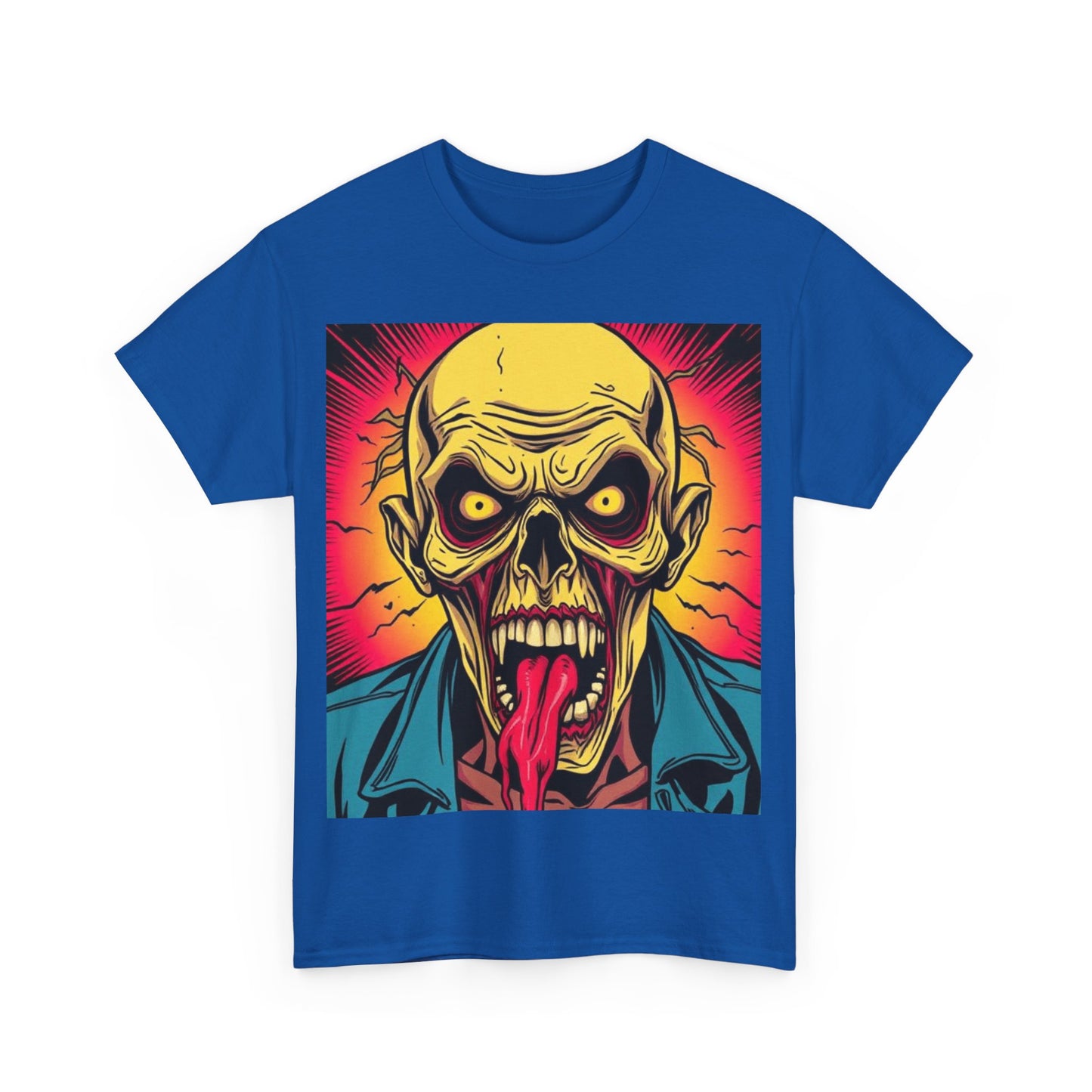 UK - Unisex Heavy Cotton Tee - Graphic Skull Design for Halloween Lovers