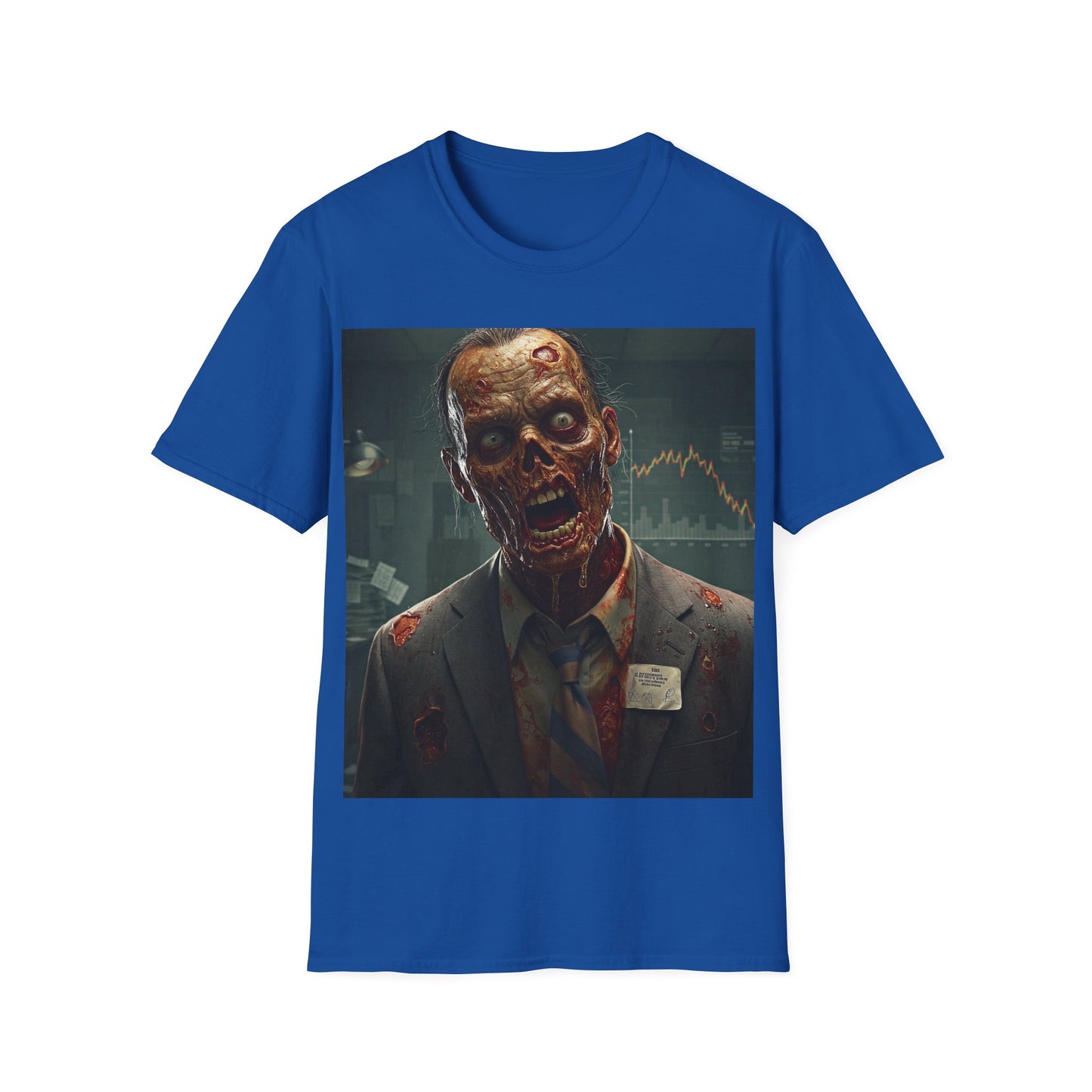 UK - Zombie Businessman Unisex Softstyle T-Shirt | Spooky Halloween Apparel