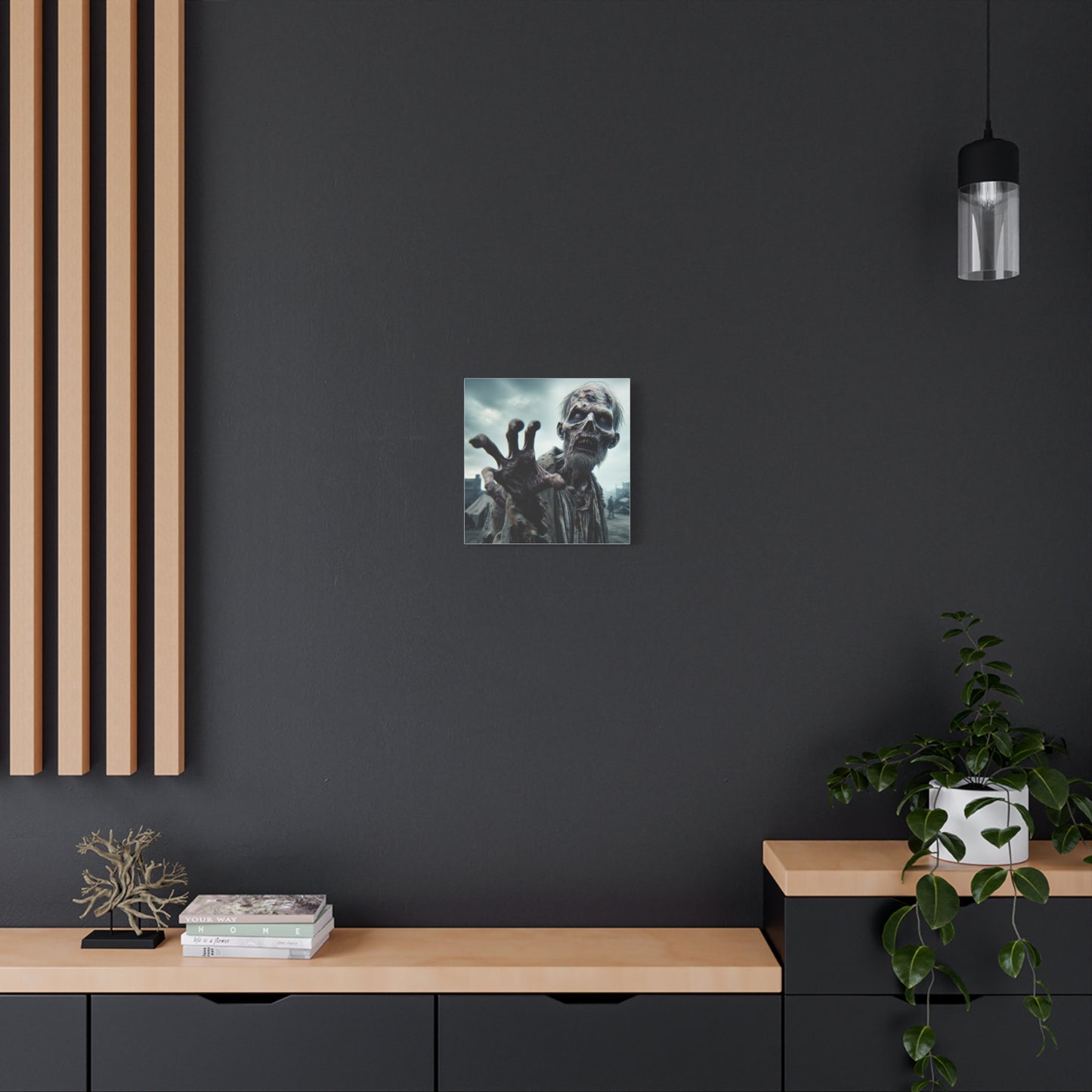 Zombie Hand Wall Art - Matte Stretched Canvas for Halloween Decor