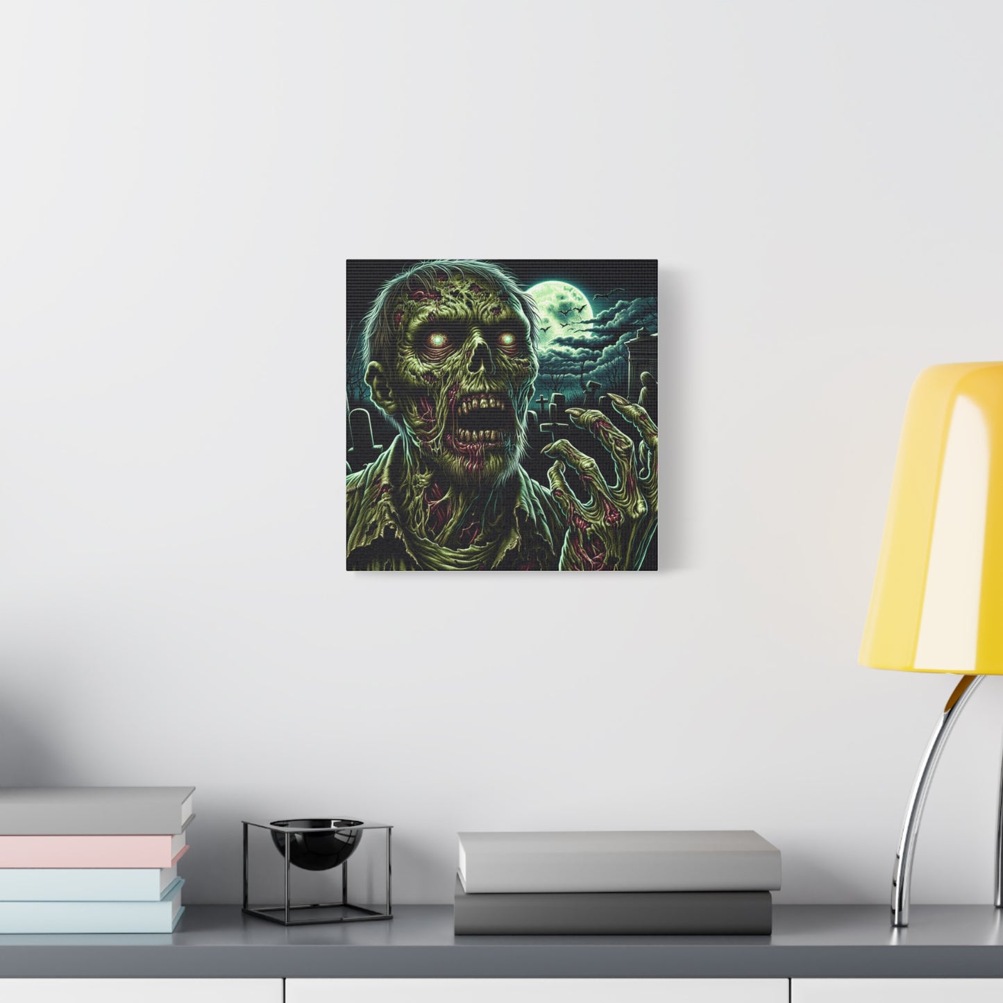 Zombie-Themed Stretched Canvas Art