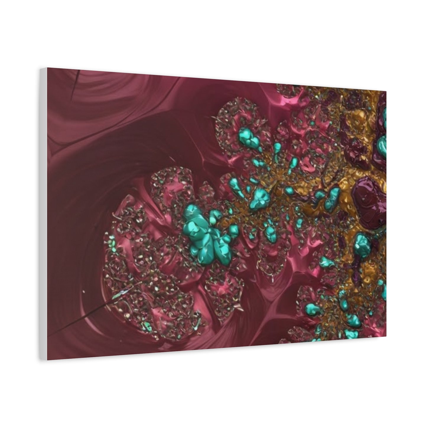 Abstract Art Canvas Print - Vibrant Fractal Design for Home Decor