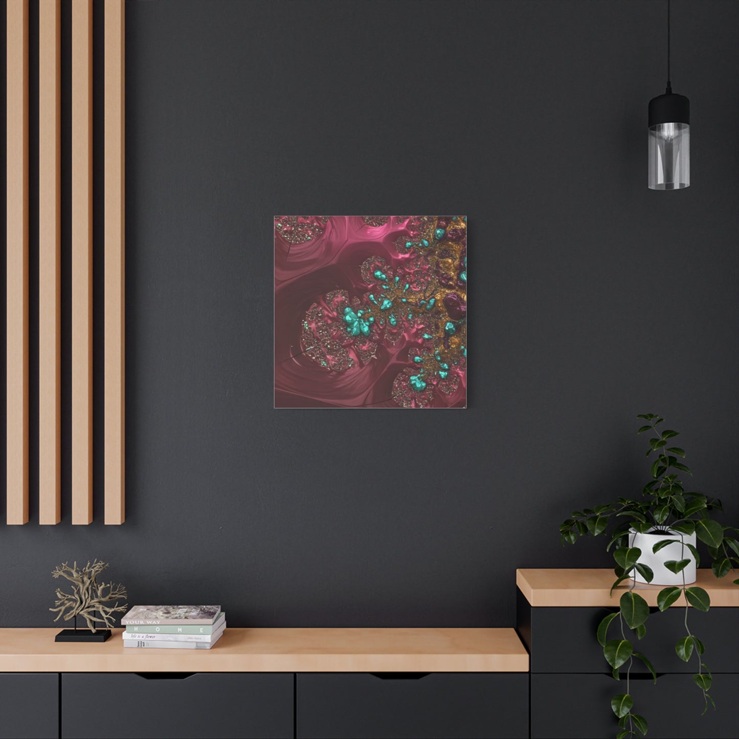 Abstract Art Canvas Print - Vibrant Fractal Design for Home Decor