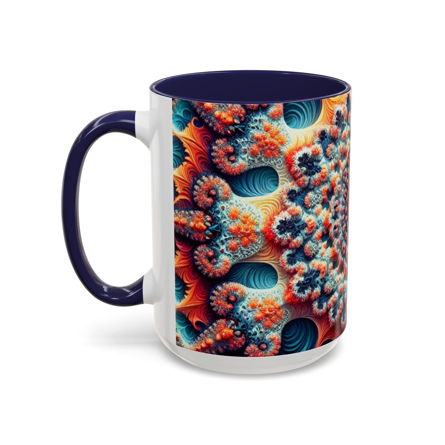 Vibrant Kaleidoscope Accent Coffee Mug - 11oz & 15oz