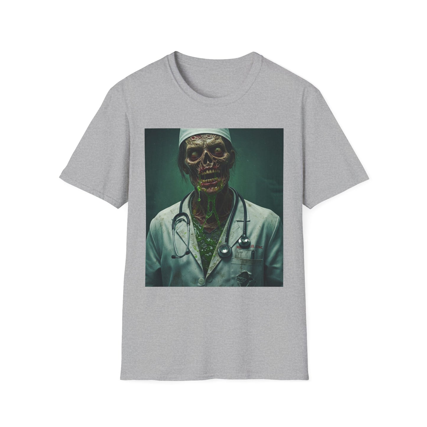 Zombie Doctor Unisex Softstyle T-Shirt - Perfect for Halloween and Horror Fans