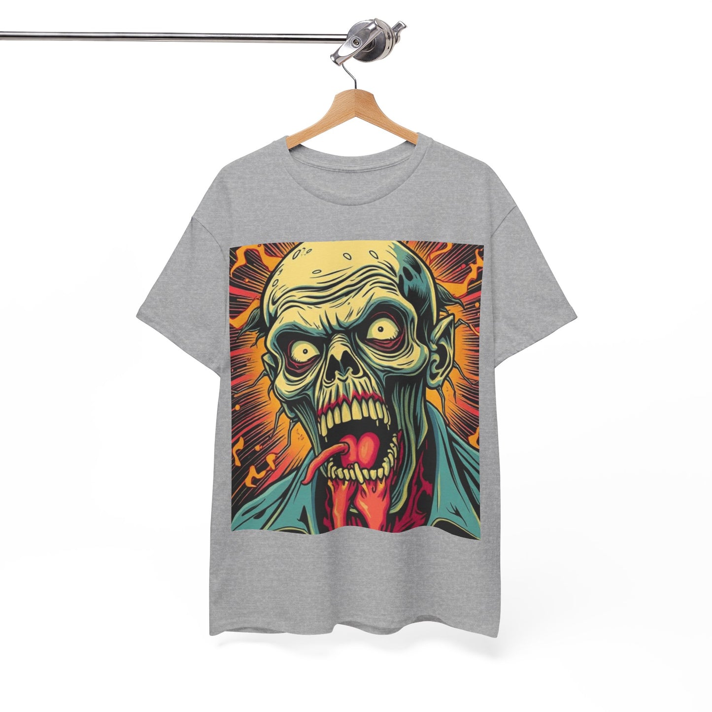UK - Unisex Zombie Graphic Tee - Heavy Cotton T-Shirt for Horror Fans