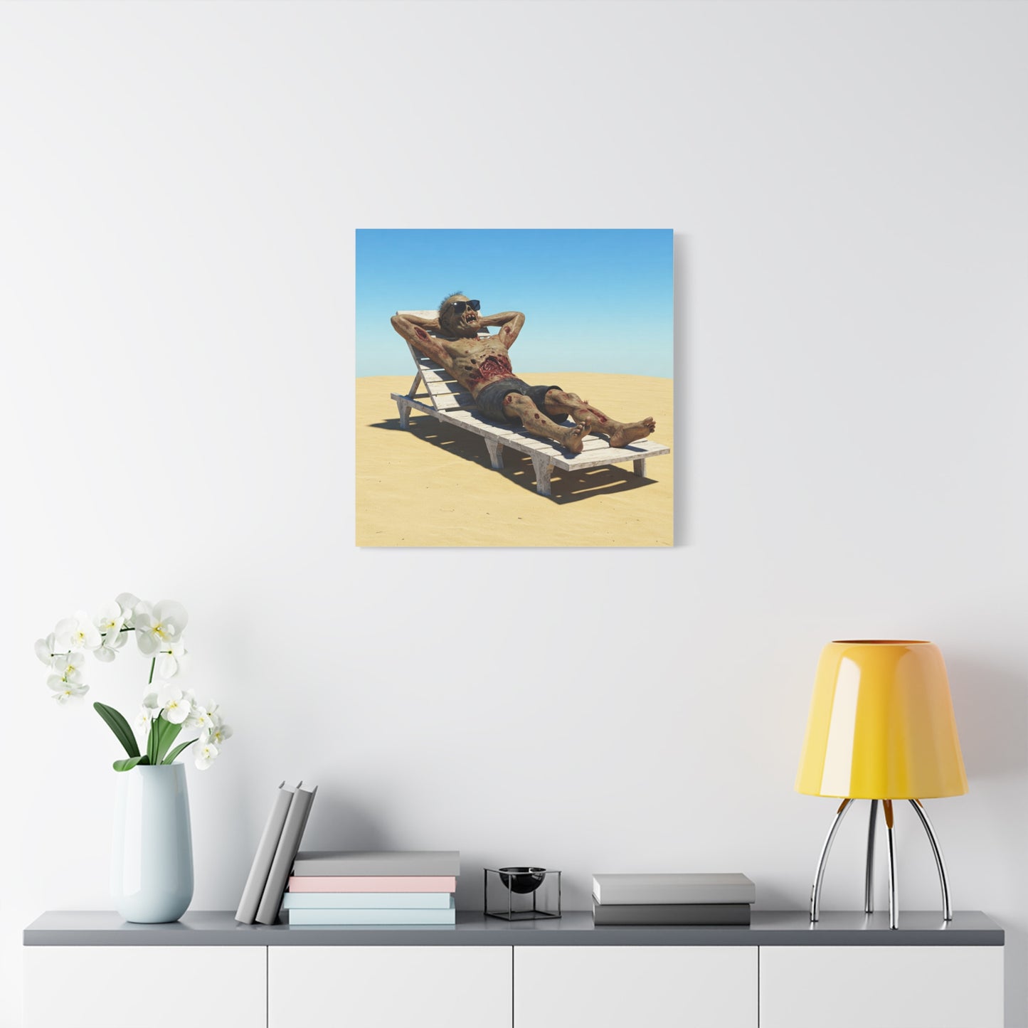 Zombie Beach Bум canvas art - Perfect for Halloween decor and unique gifts