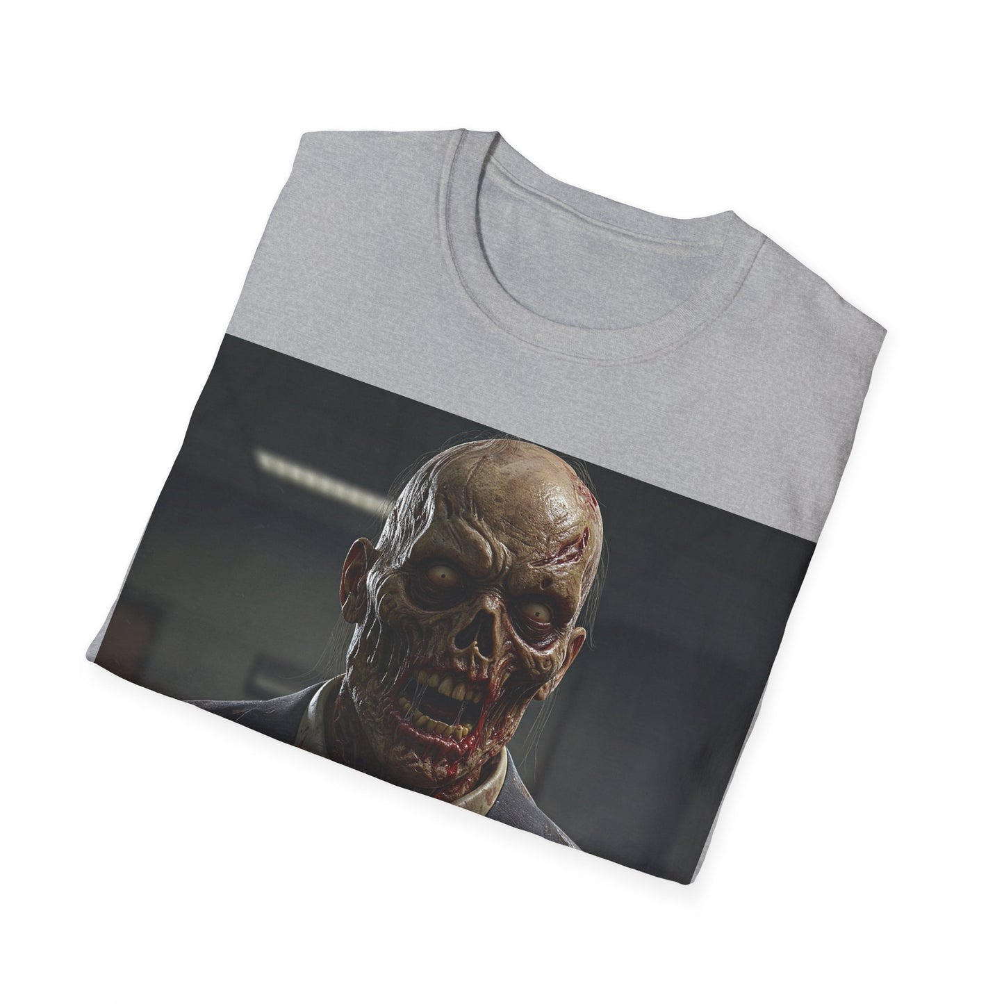 UK - Creepy Zombie Businessman Unisex Softstyle T-Shirt