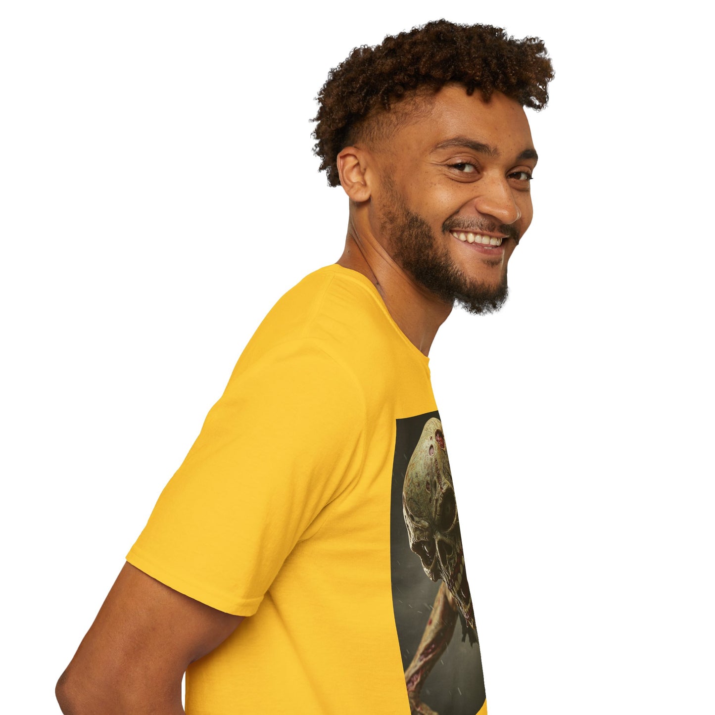 Zombie Skull Unisex Softstyle T-Shirt - Spooky Halloween Tee