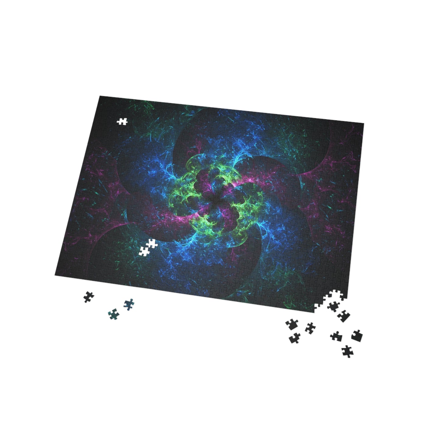 Vibrant Fractal Puzzle - 96, 252, 500, 1000-Piece Options for Relaxation and Fun