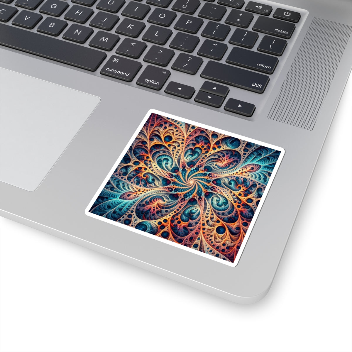 Vibrant Abstract Kiss-Cut Stickers - Colorful Swirl Design for Creative Personalization