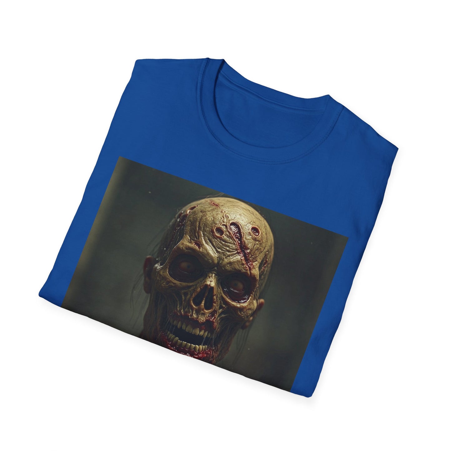 Unisex Softstyle T-Shirt - Creepy Skull Design - Perfect for Halloween or Casual Wear