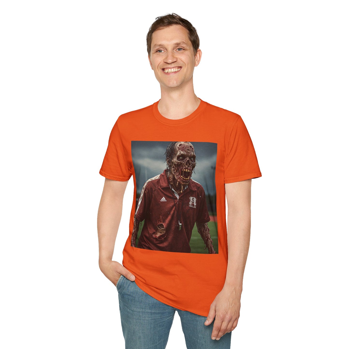 Zombie Horror Unisex Softstyle T-Shirt - Perfect for Halloween and Casual Wear