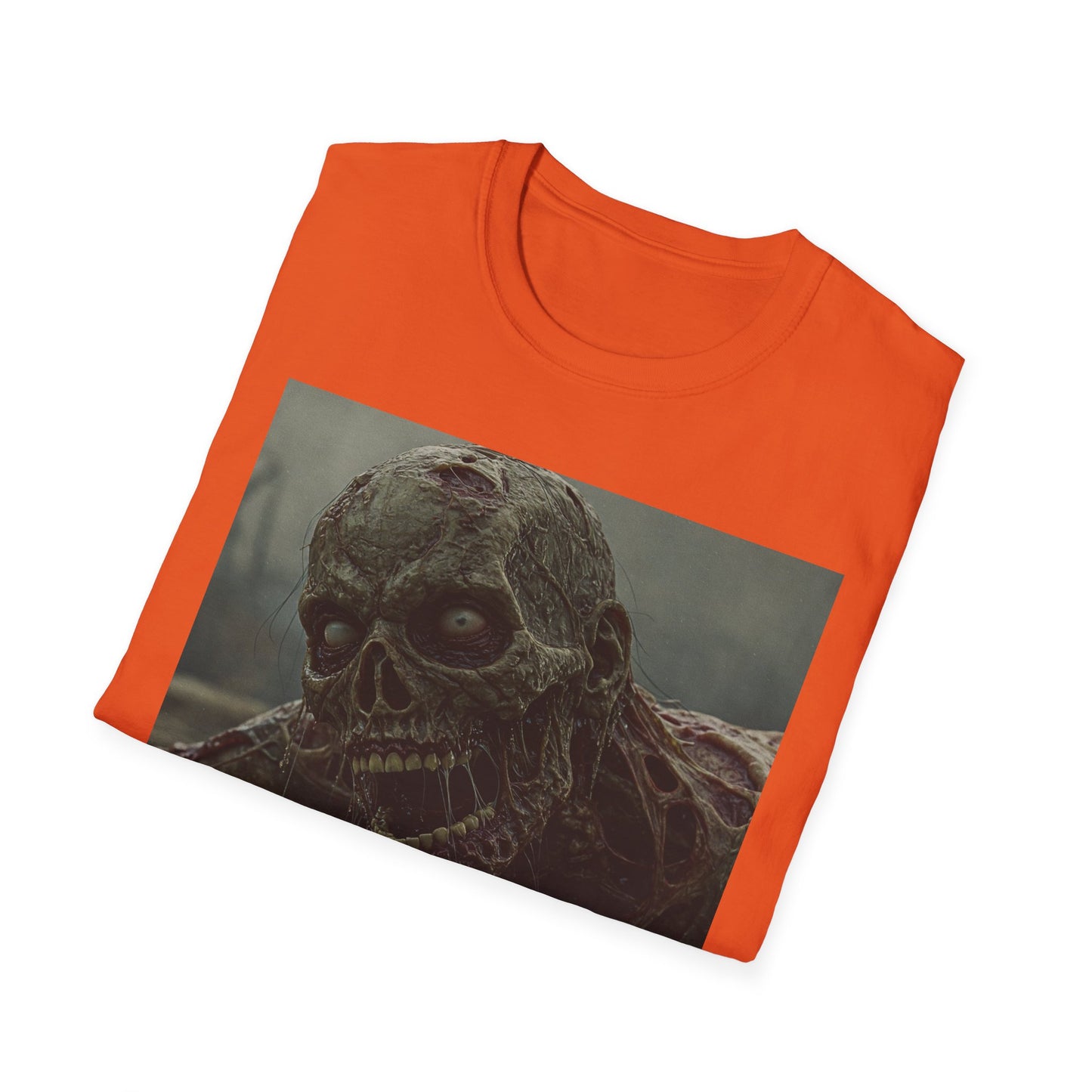 Creepy Skeleton Unisex Softstyle T-Shirt - Perfect for Halloween and Horror Fans
