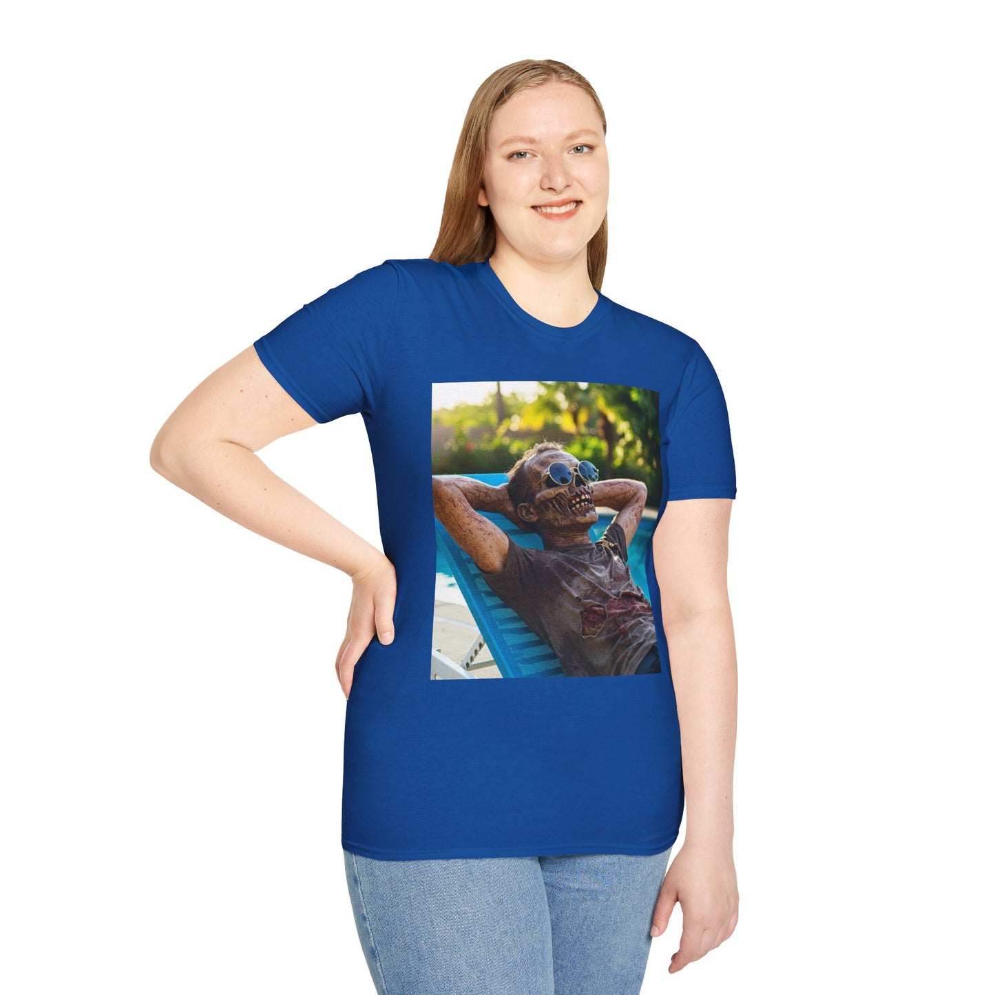 Chillin' Zombie Unisex Softstyle T-Shirt | Halloween Apparel