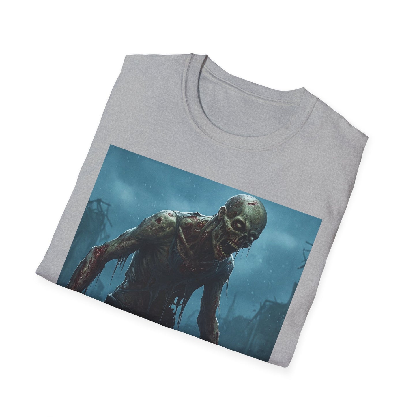 Unisex Horror Graphic T-Shirt - Zombie Design for Halloween & Horror Fans