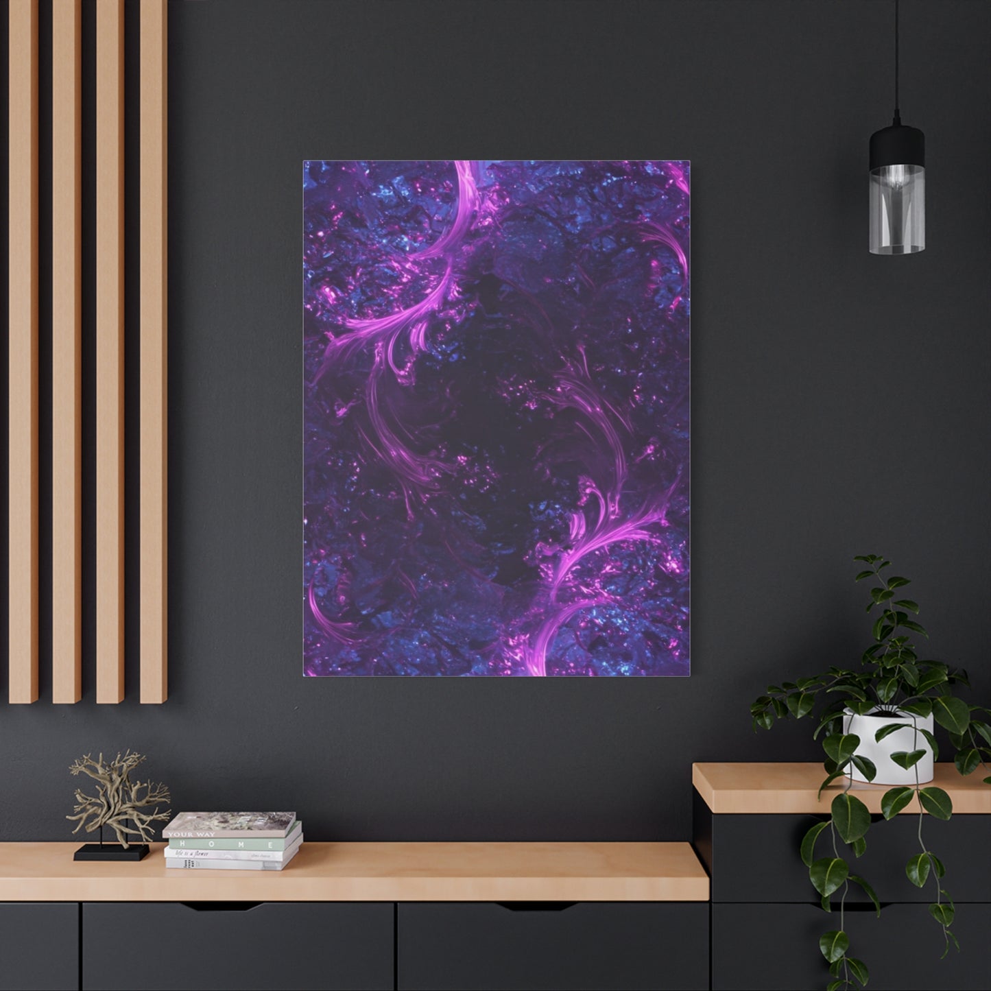 Abstract Purple Fractal Canvas Print - Artistic Wall Décor