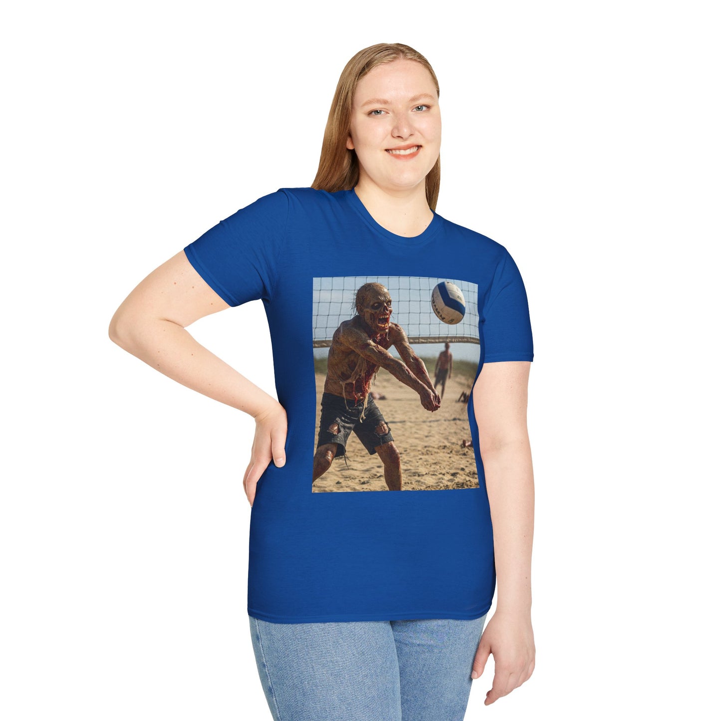 Beach Volleyball Unisex Softstyle T-Shirt - Perfect for Summer Fun and Sports Lovers