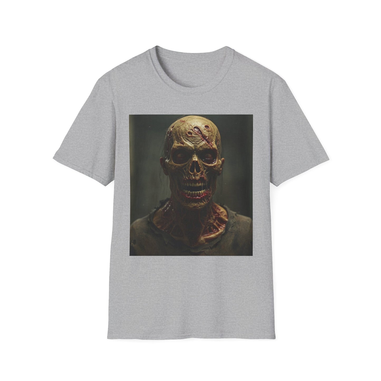 Unisex Softstyle T-Shirt - Creepy Skull Design - Perfect for Halloween or Casual Wear