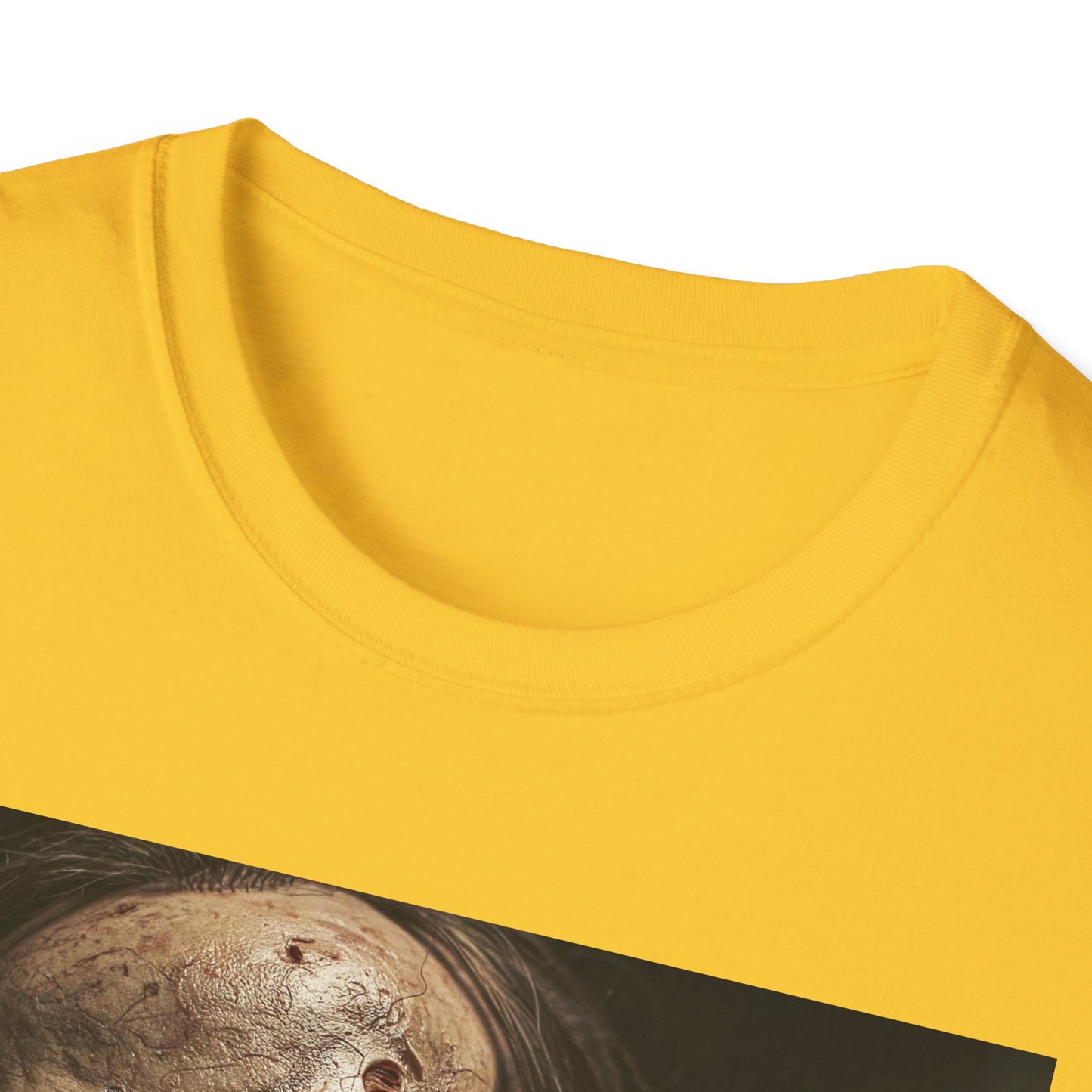 Apocalyptic Portrait Tee, bold, decaying zombie graphic